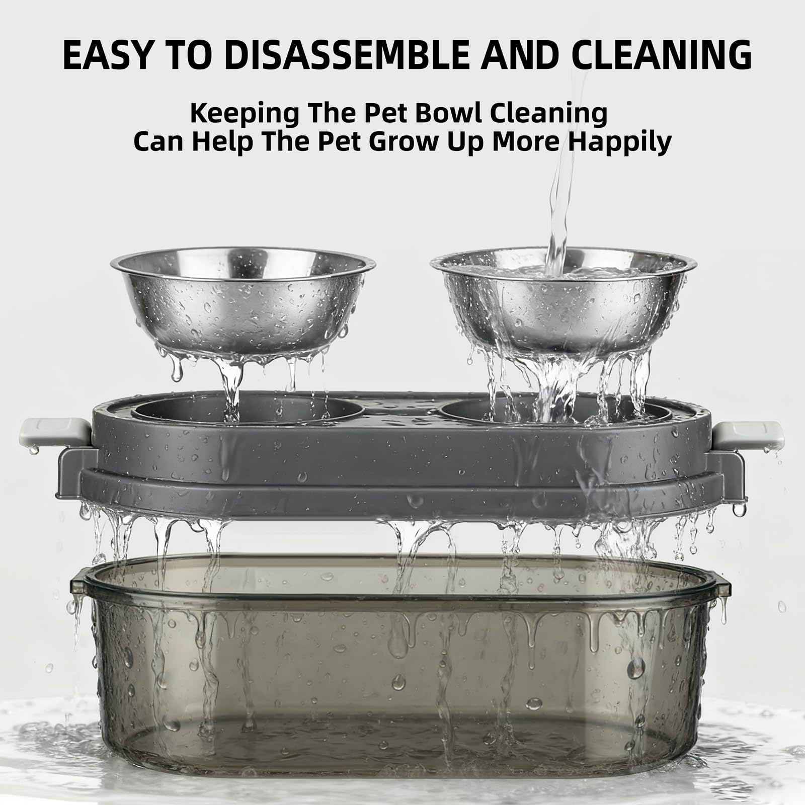 WarmWink 2-in-1 Elevated Dog Bowls with Toy Storage