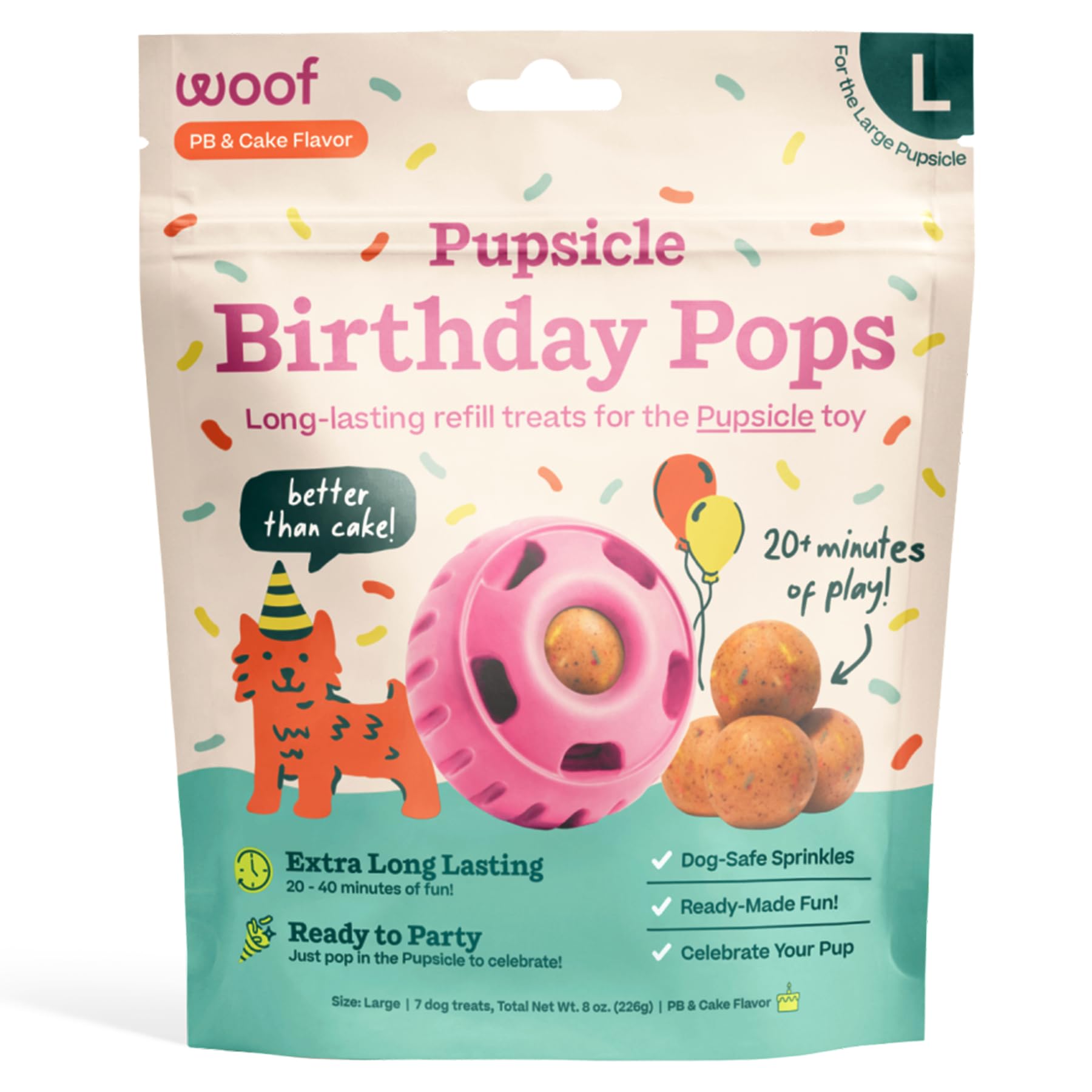 WOOF Pupsicle Peanut Butter and Beef Refill Treat Pops