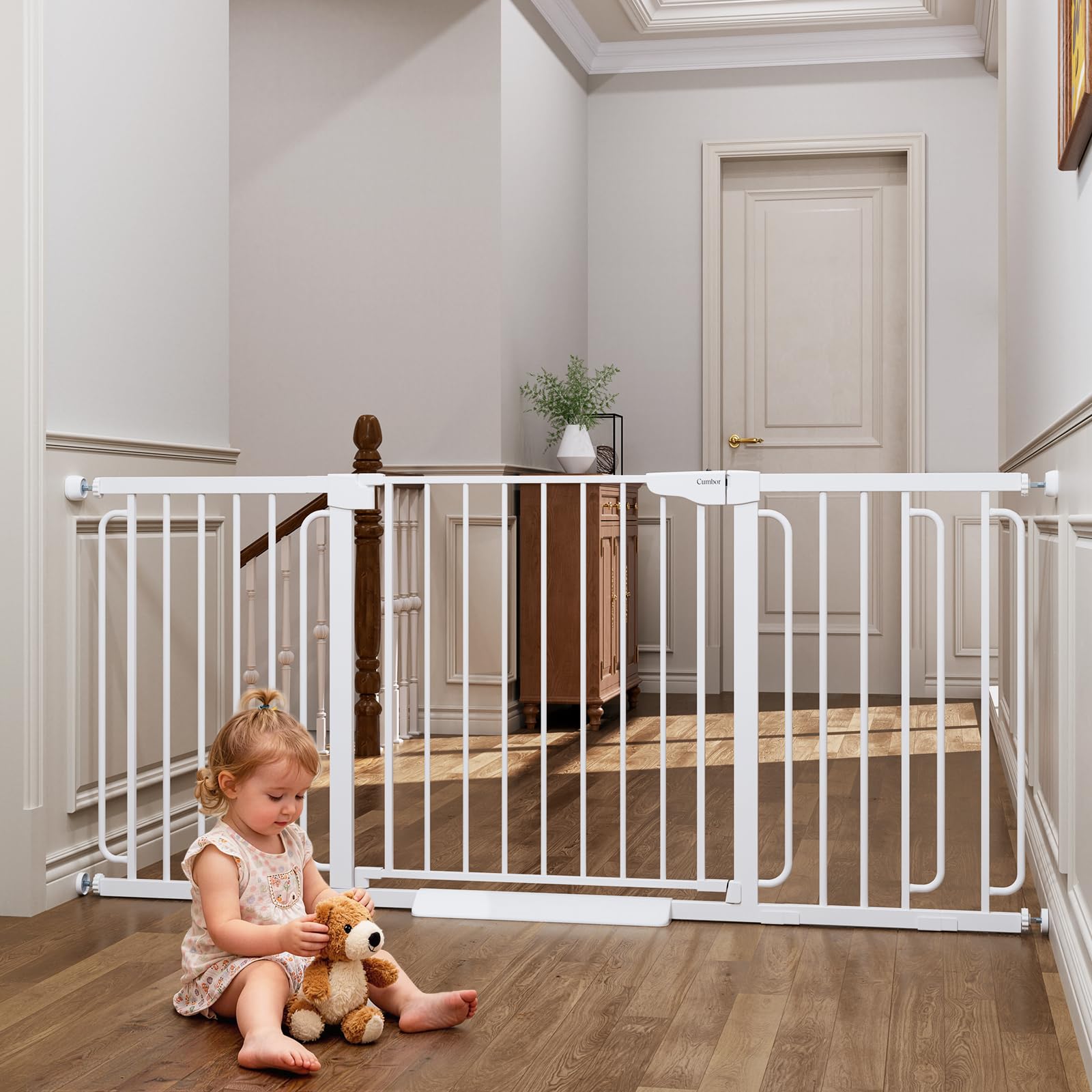 Cumbor Auto-Close Pressure-Mounted Dog Safety Gate