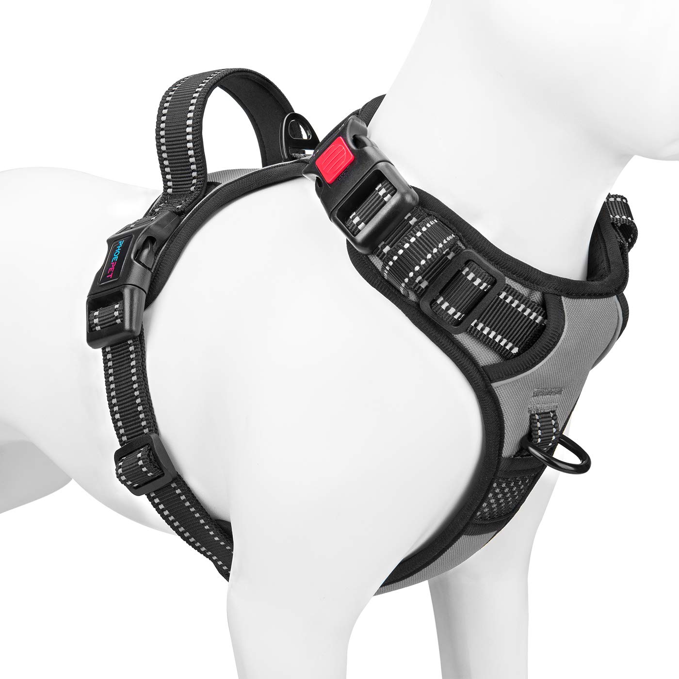 PHOEPET Reflective No-Pull Dog Harness with ID Pocket