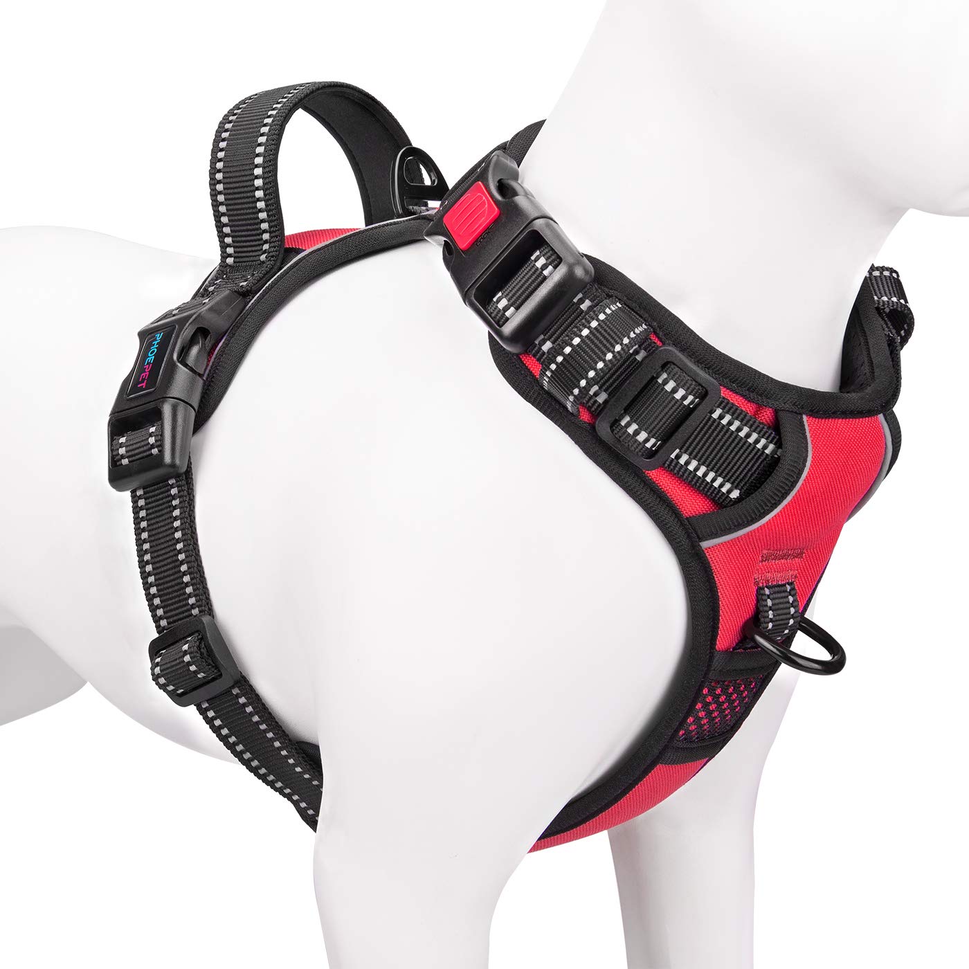 PHOEPET Reflective No-Pull Dog Harness with ID Pocket