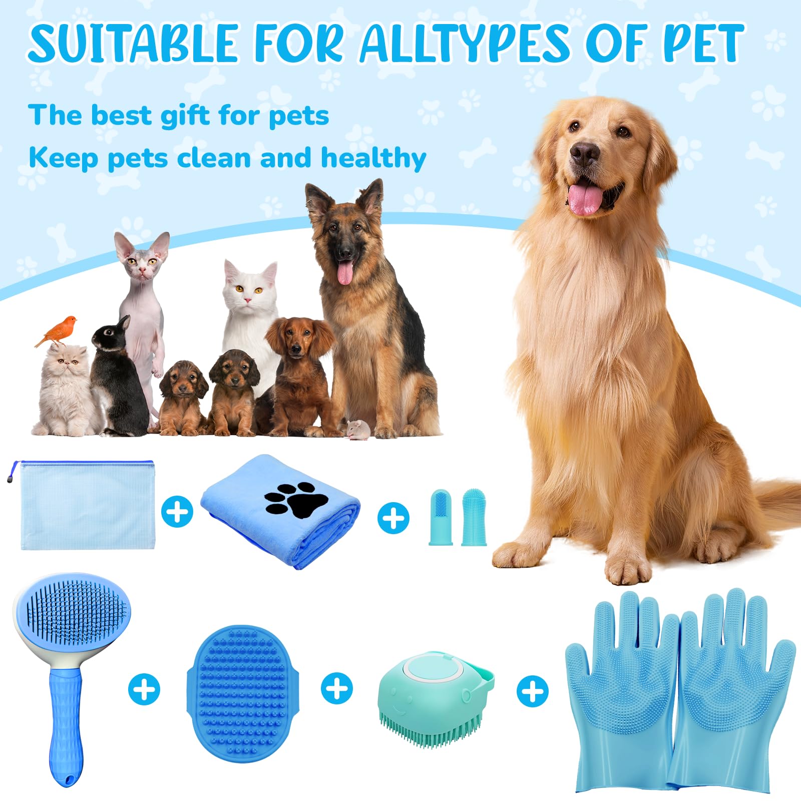 Ultimate Dog Grooming Brush and Deshedding Tool Kit