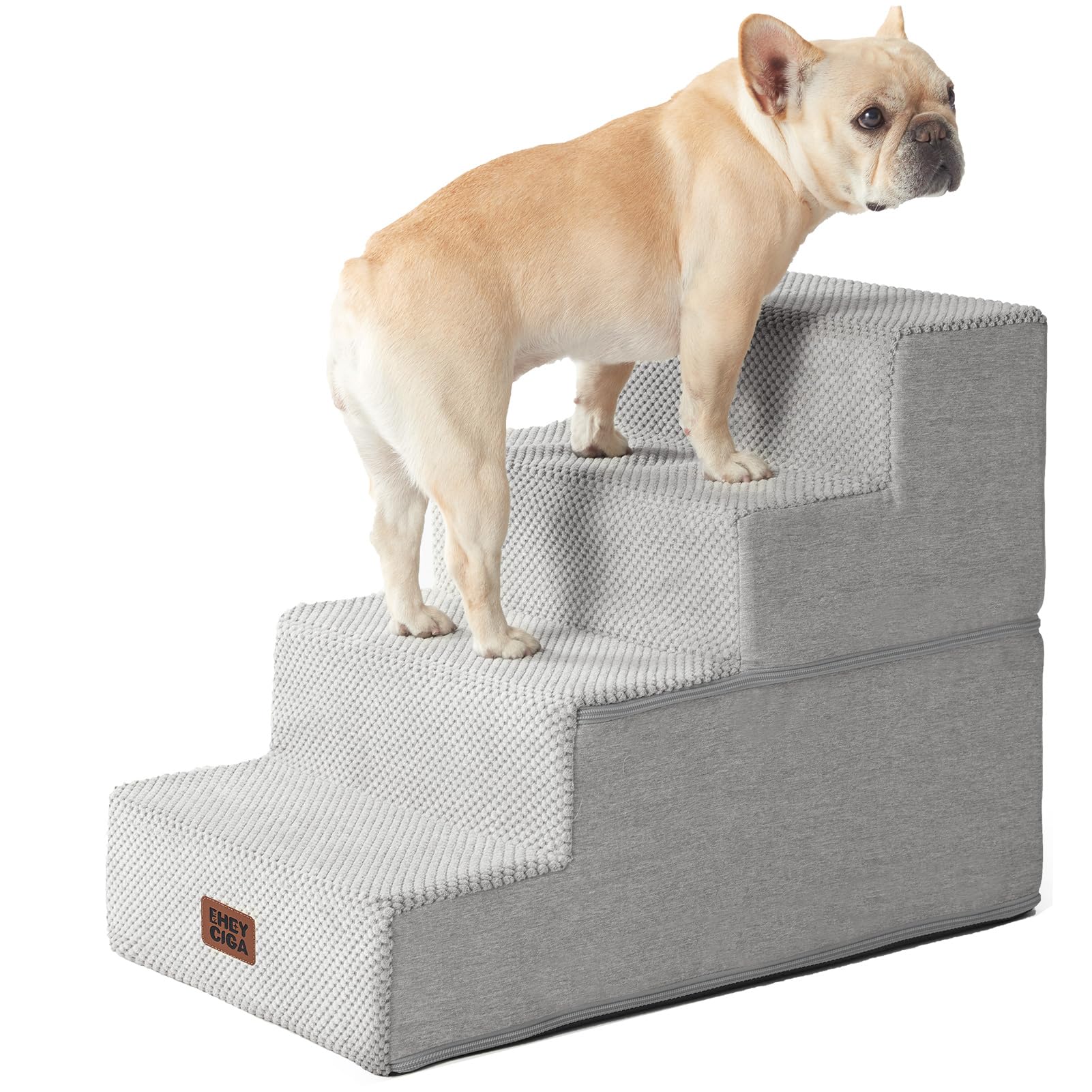 EHEYCIGA Extra-Wide Pet Stairs for Beds and Couches