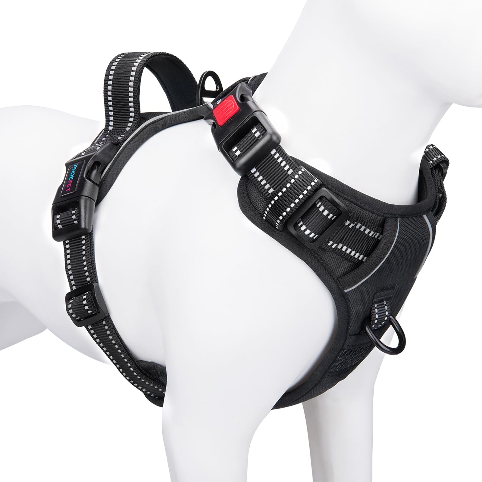 PHOEPET Reflective No-Pull Dog Harness with ID Pocket