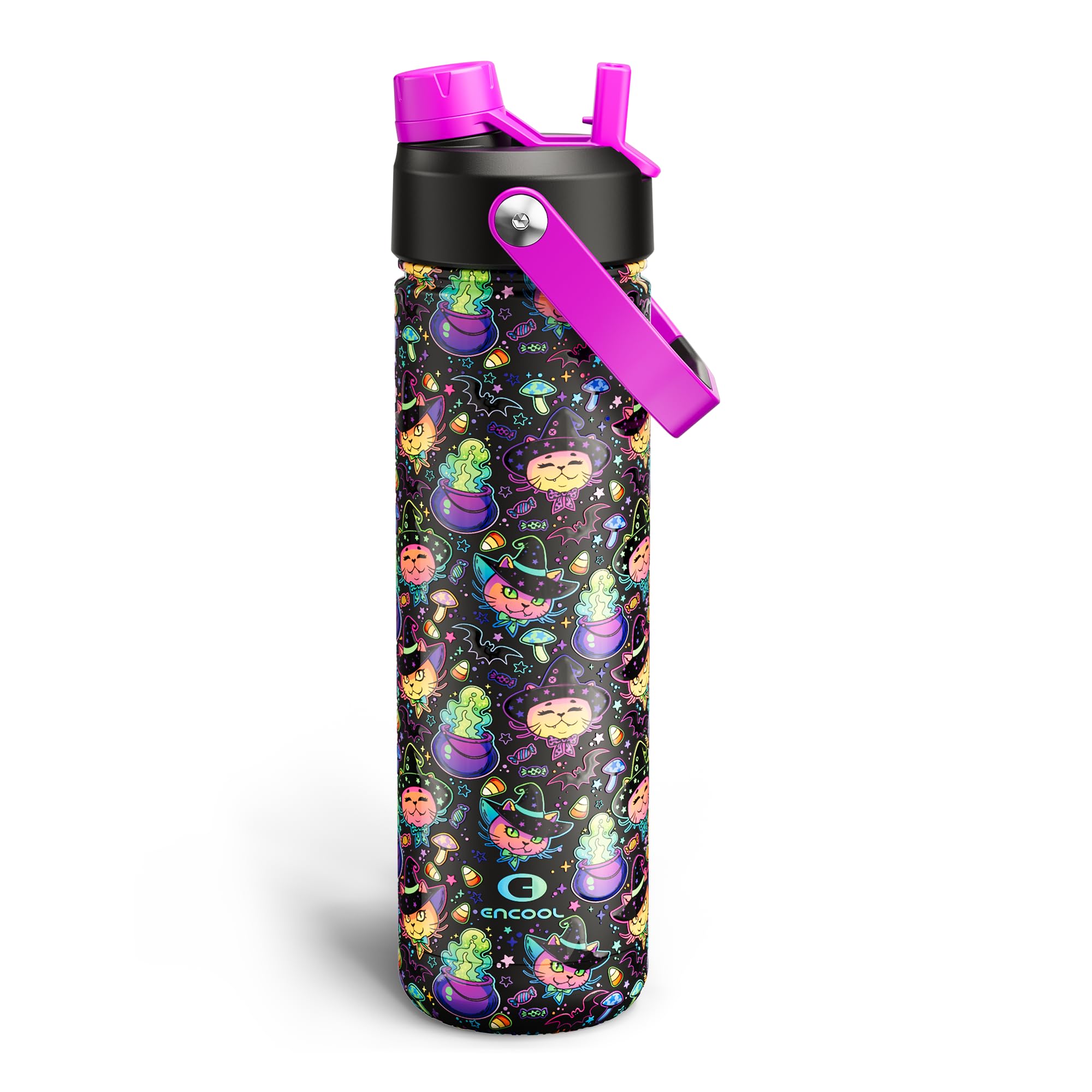 ENCOOL Insulated Dog Water Bottle with Built-In Straw