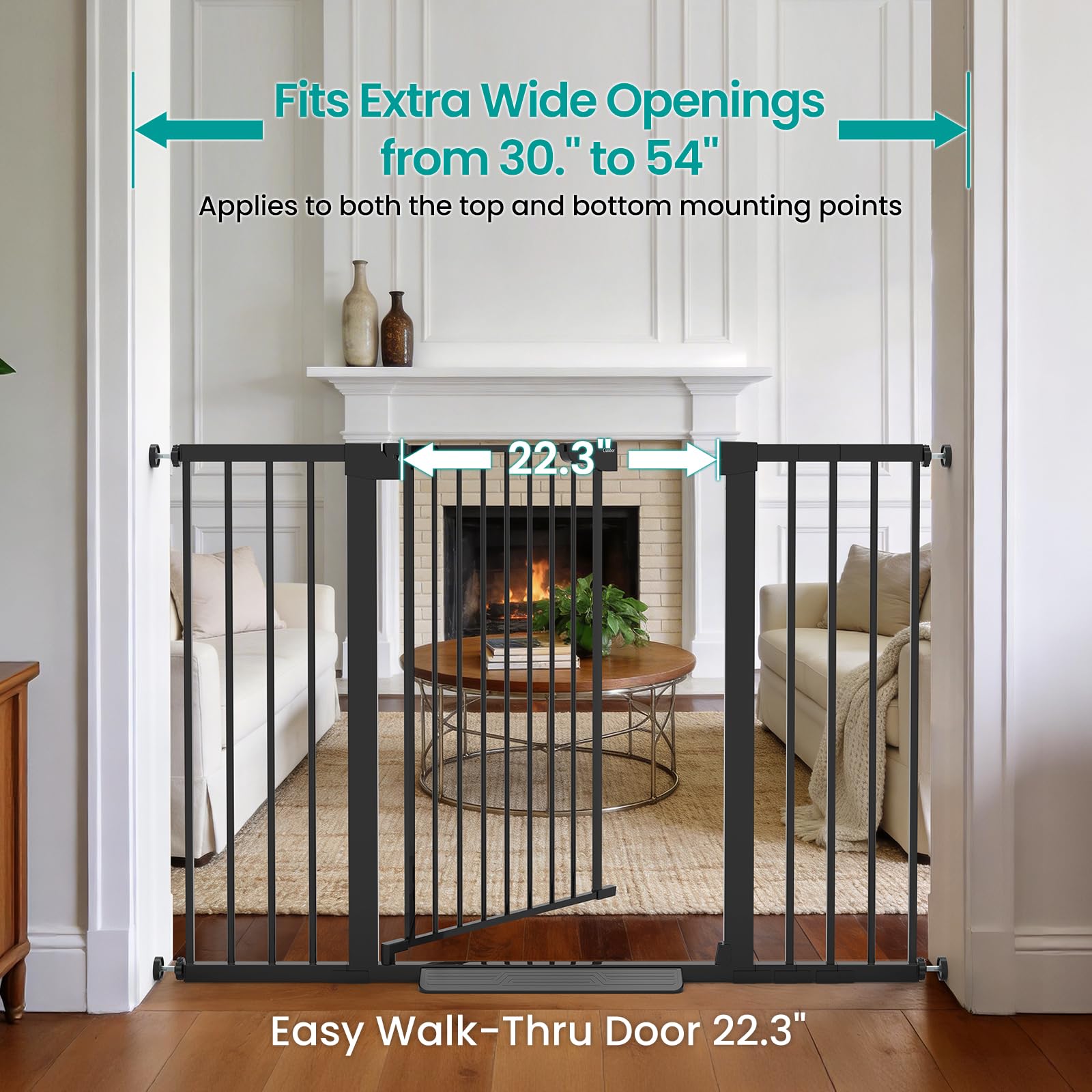 Cumbor 2-Pack Extra-Tall Auto-Close Dog Gates