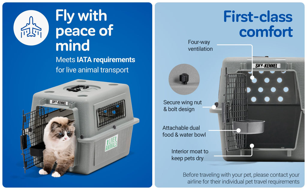 Petmate Sky Kennel IATA-Compliant Dog Travel Crate