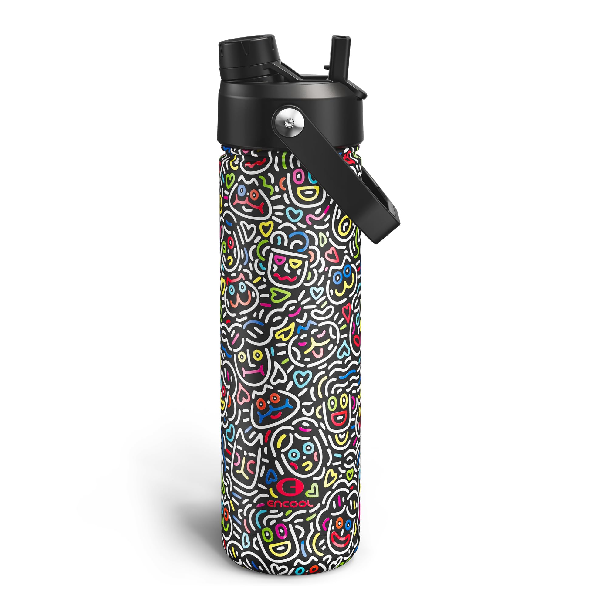 ENCOOL Insulated Dog Water Bottle with Built-In Straw