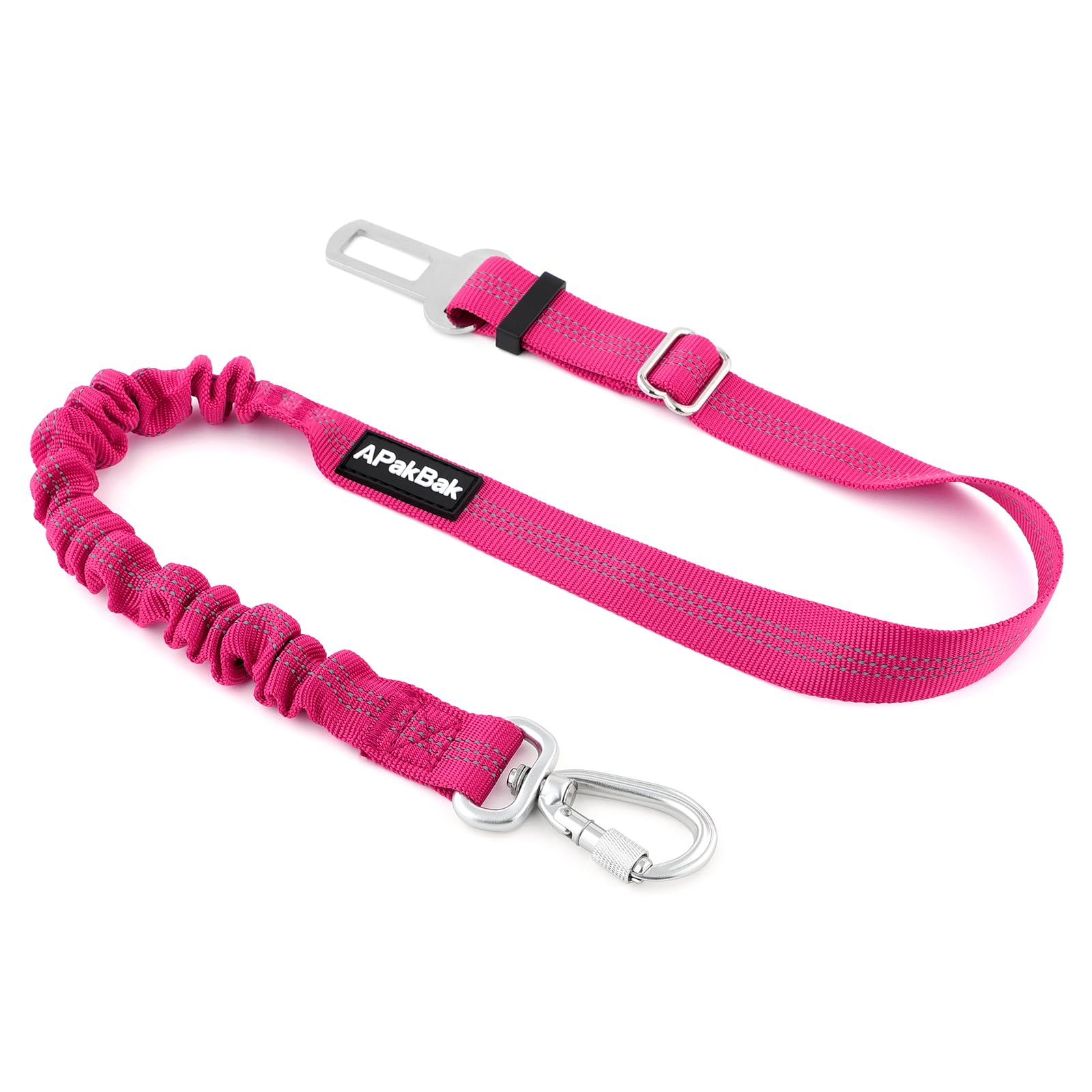 APakBak Adjustable Dog Car Seat Belt with Reflective Strap