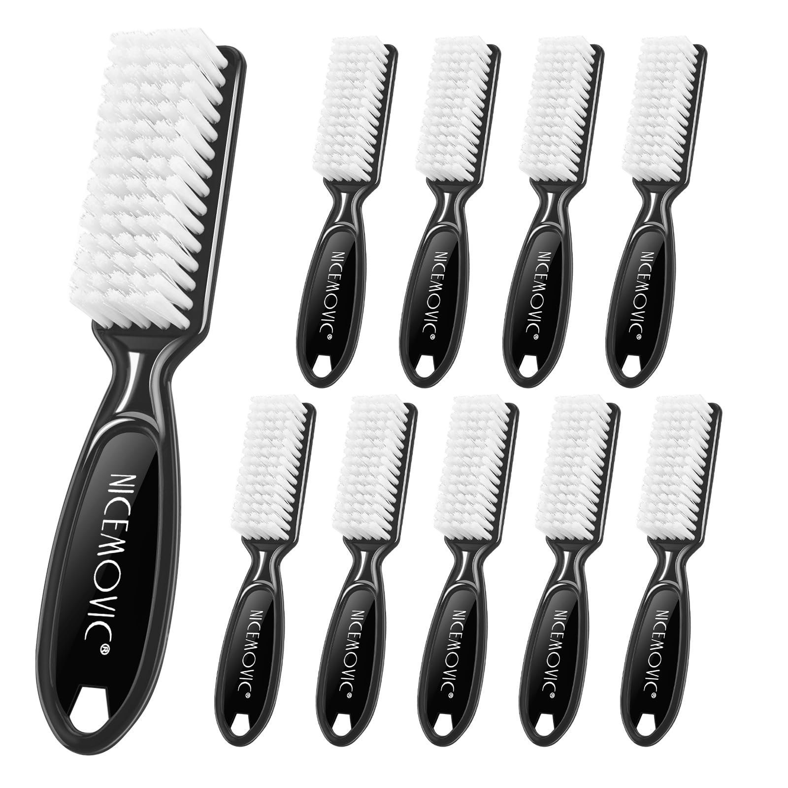 NICEMOVIC Handle-Grip Nail Cleaning Brushes, 10-Pack