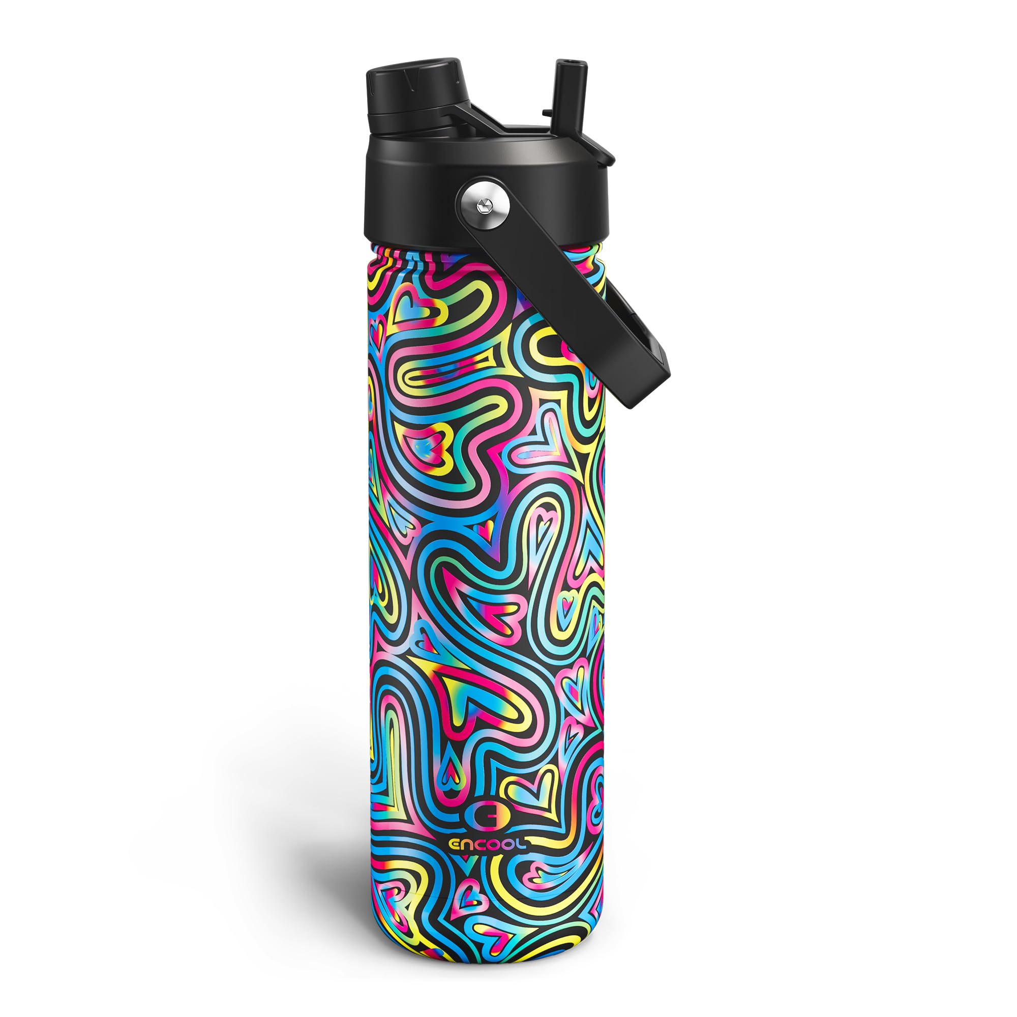 ENCOOL Insulated Dog Water Bottle with Built-In Straw