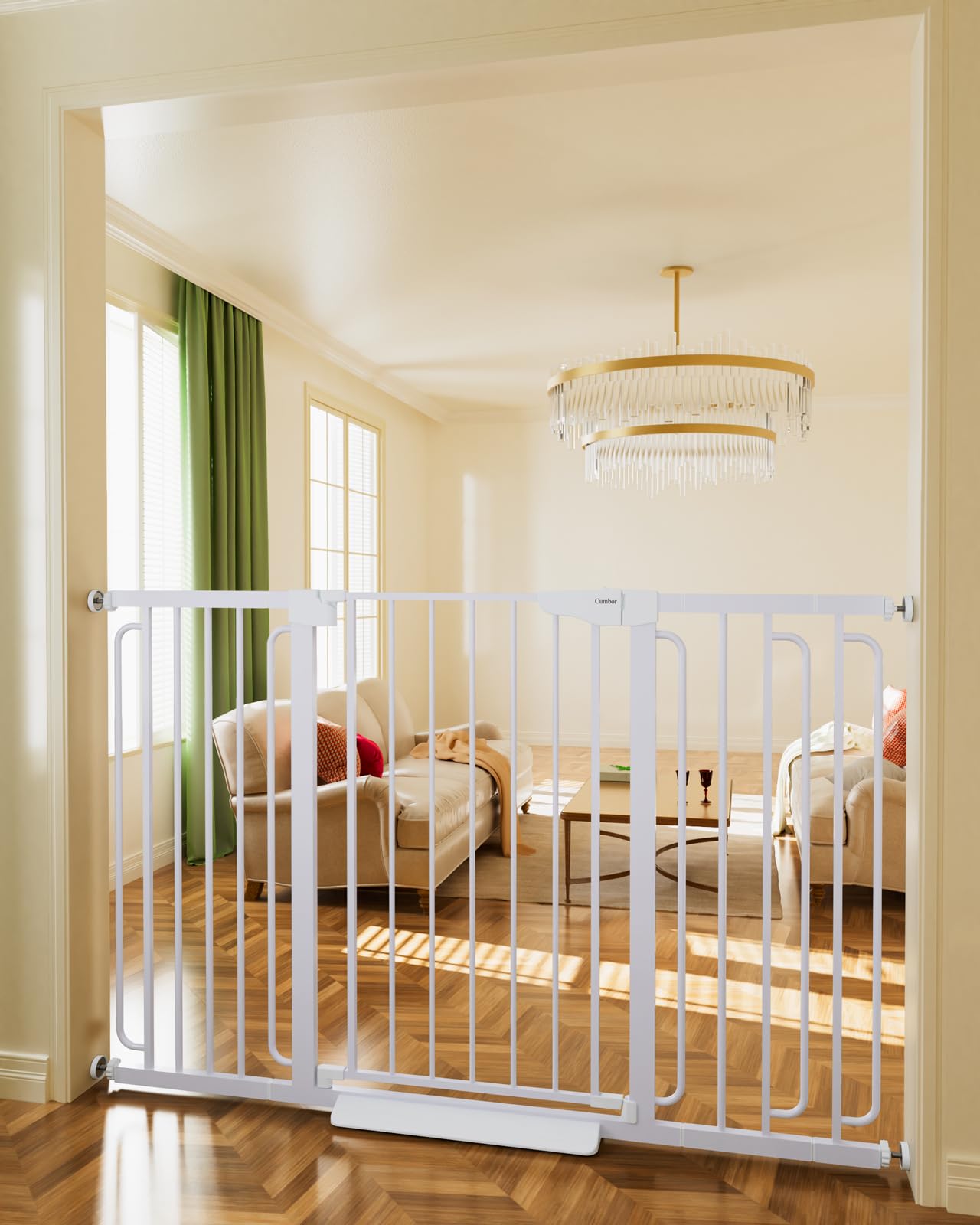Cumbor Auto-Close Pressure-Mounted Dog Safety Gate