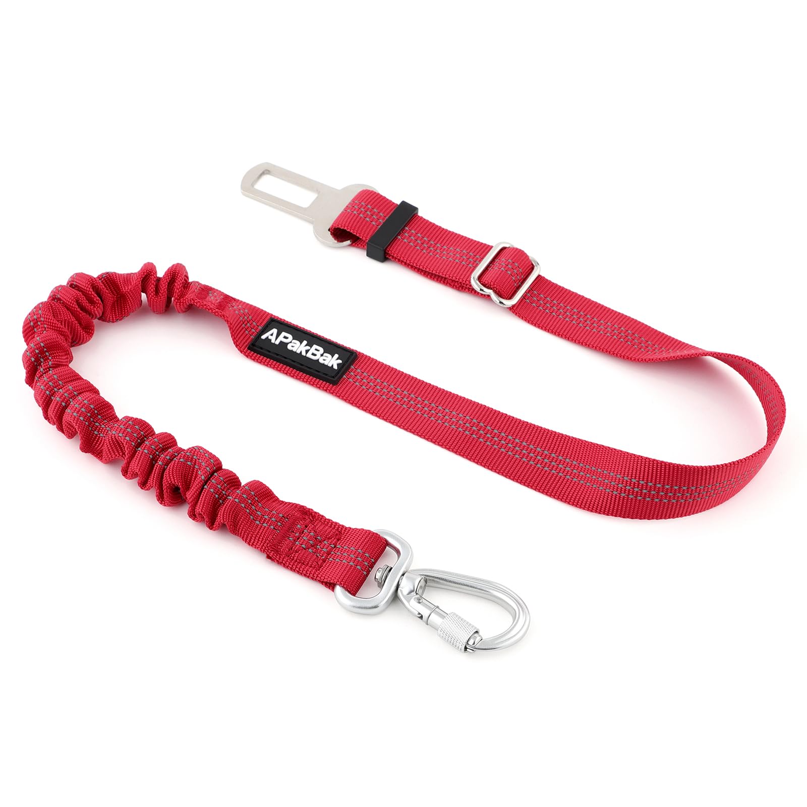 APakBak Adjustable Dog Car Seat Belt with Reflective Strap