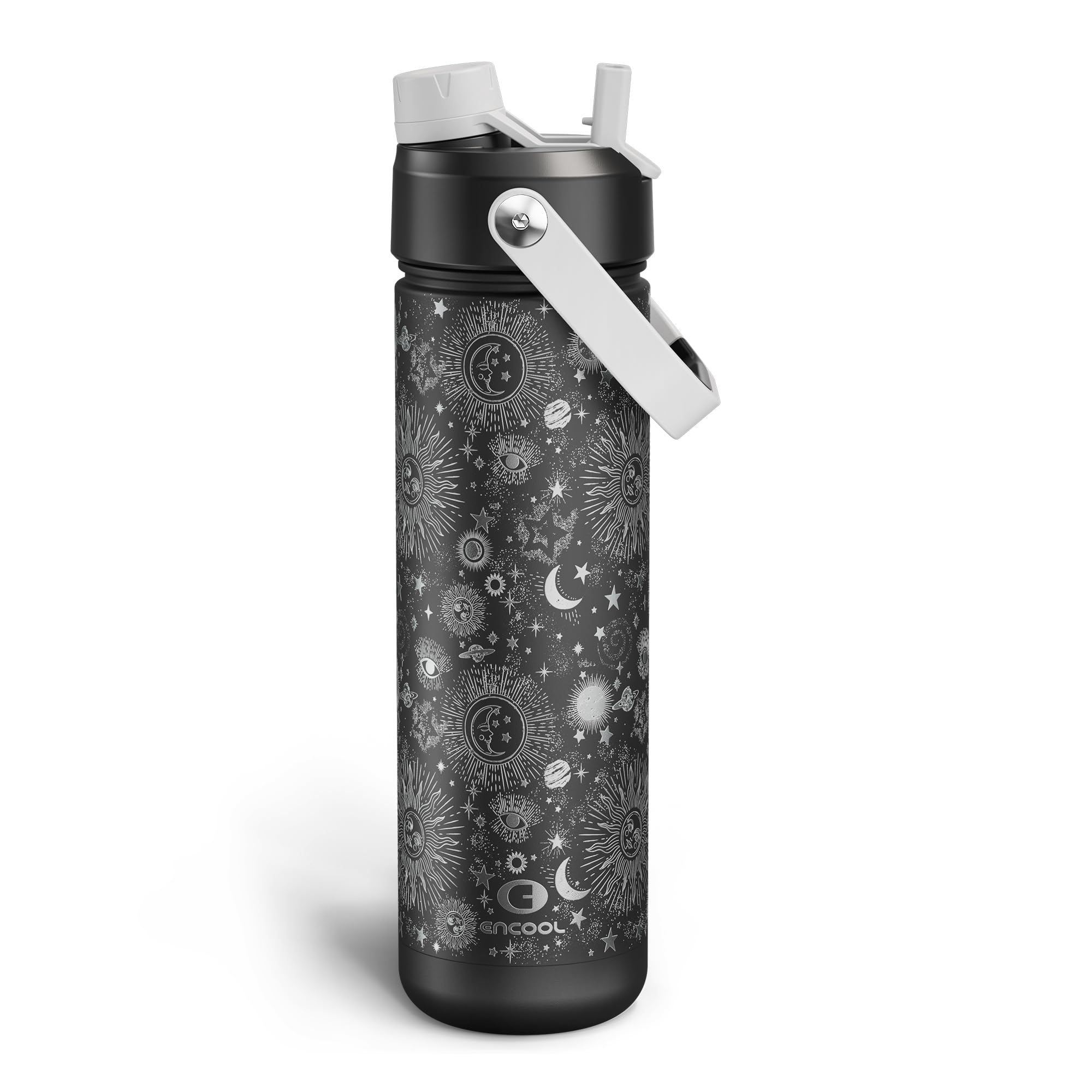 ENCOOL Insulated Dog Water Bottle with Built-In Straw