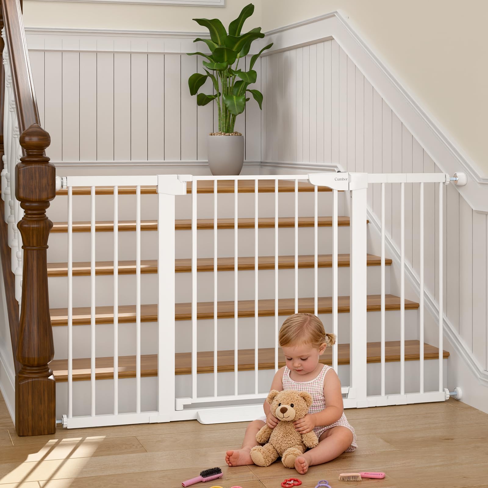 Cumbor Auto-Close Pressure-Mounted Dog Safety Gate