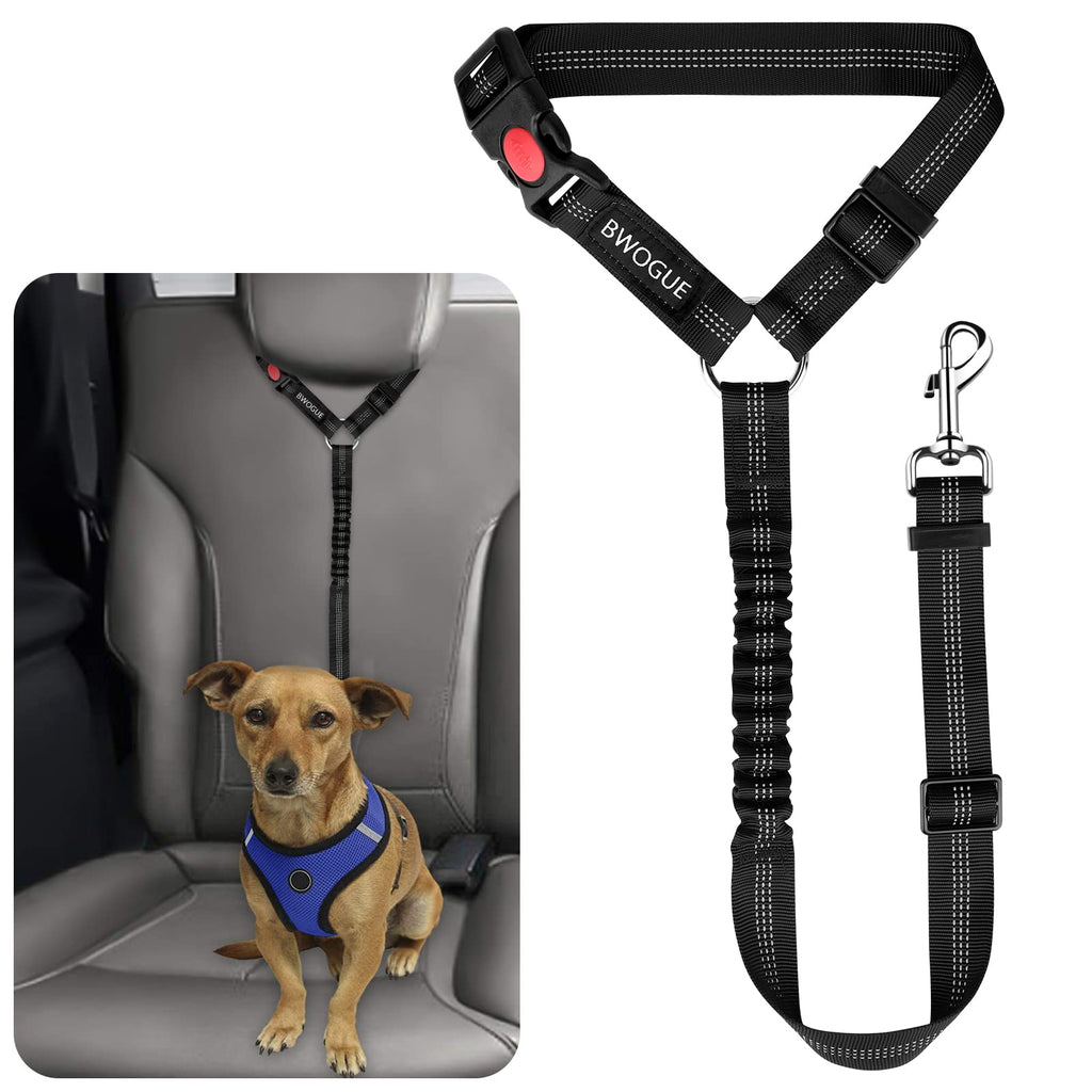 BWOGUE Adjustable Pet Car Seat Belt and Headrest Restraint
