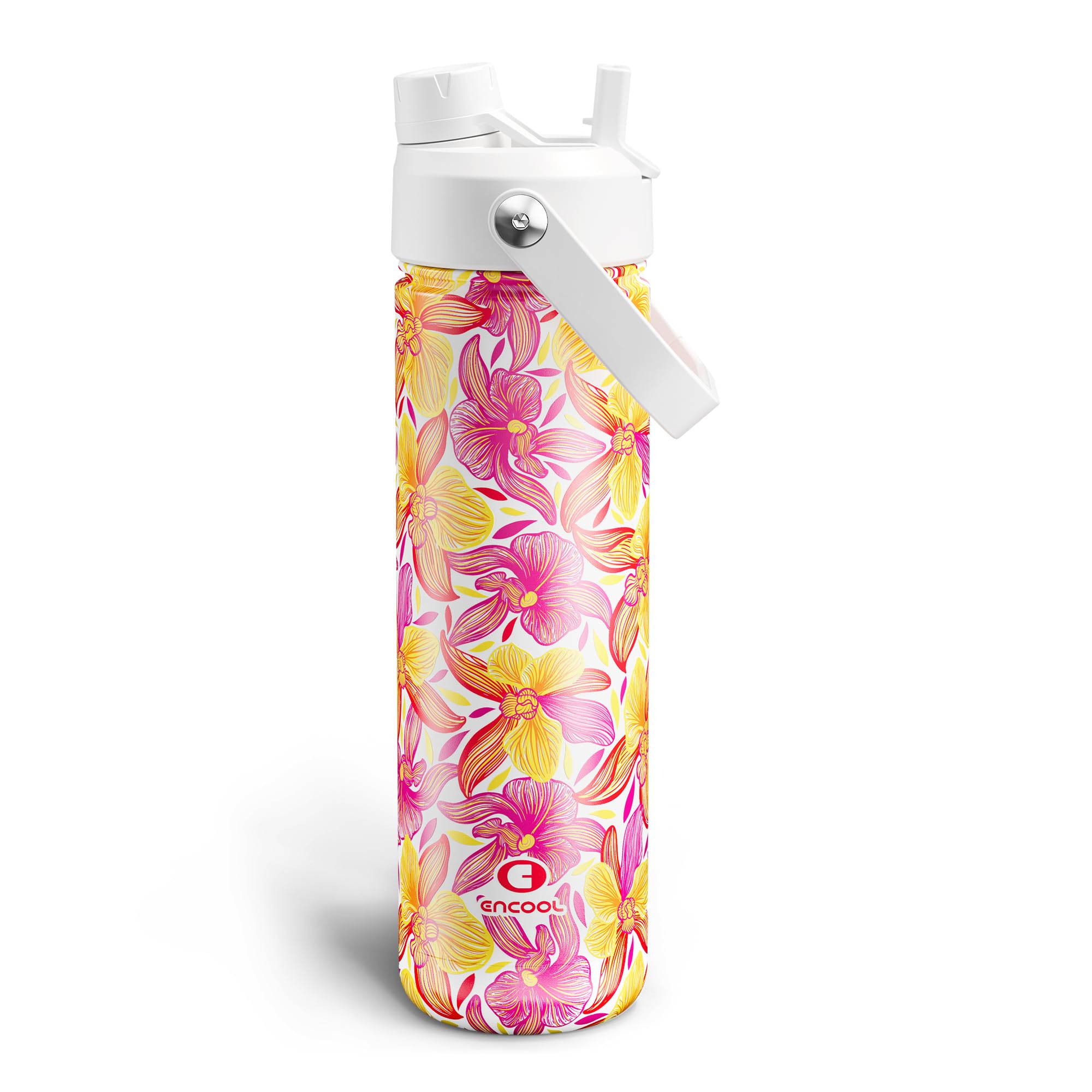 ENCOOL Insulated Dog Water Bottle with Built-In Straw