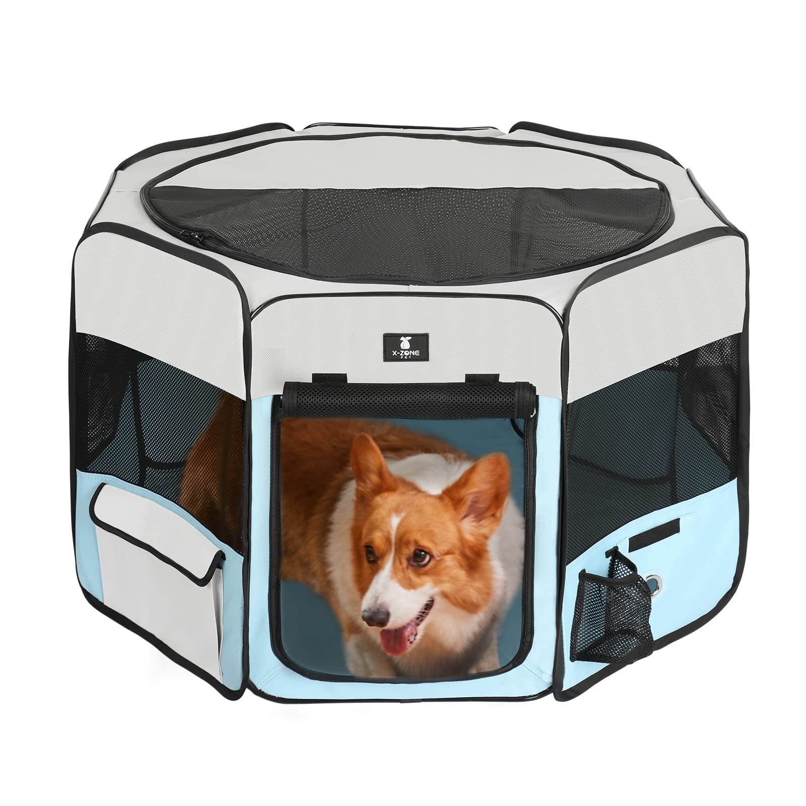 X-ZONE PET Foldable Portable Playpen for Small Pets