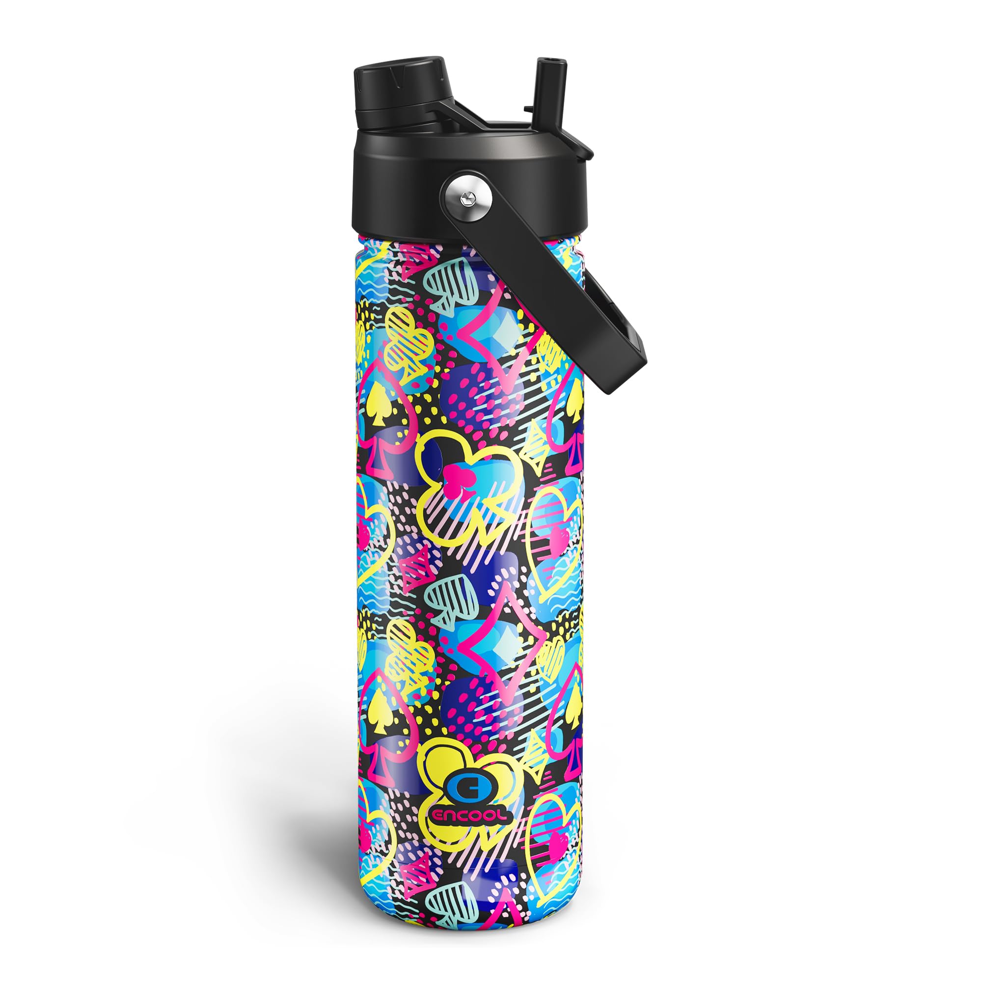 ENCOOL Insulated Dog Water Bottle with Built-In Straw