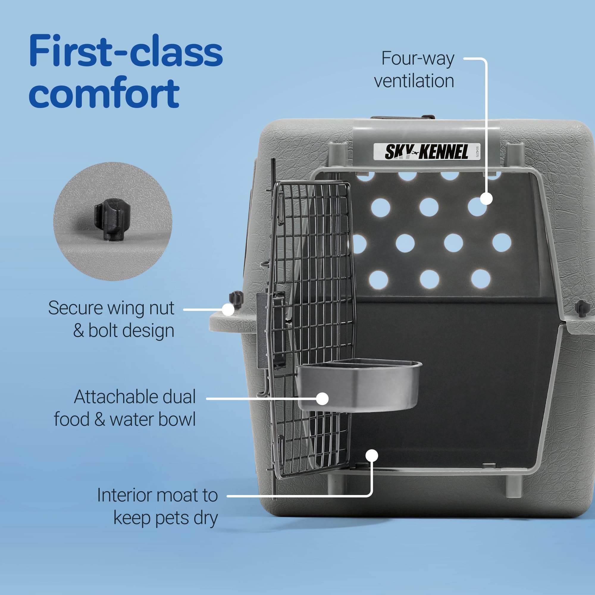 Petmate Sky Kennel IATA-Compliant Dog Travel Crate