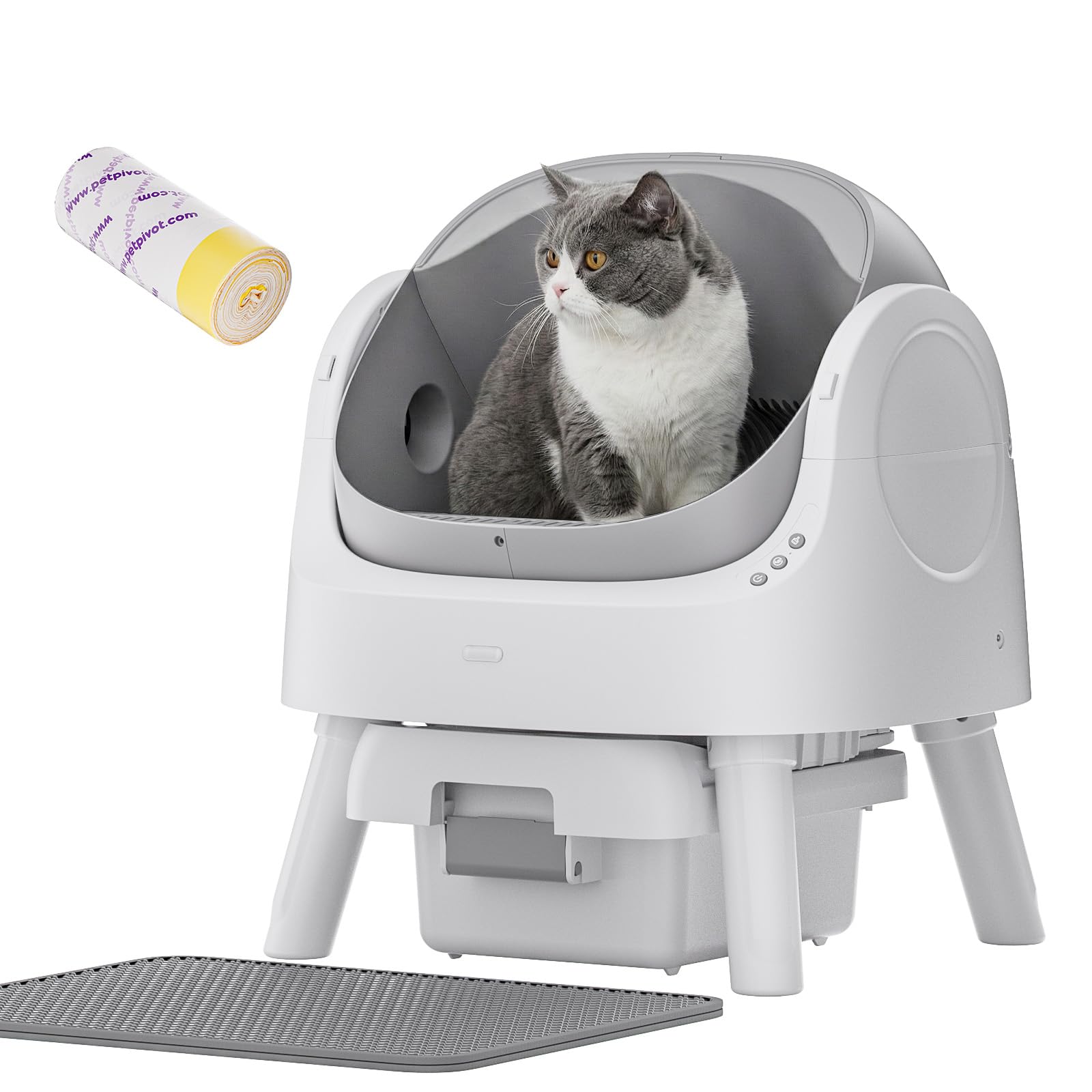 PetPivot Open-Top Self-Cleaning Litter Box with Sensor