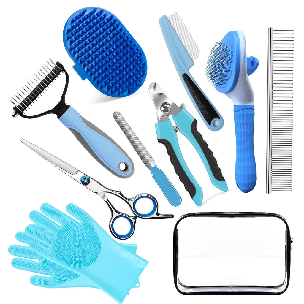 Dog and Cat Shedding Grooming Kit with Nail Clippers
