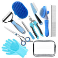 Dog and Cat Shedding Grooming Kit with Nail Clippers