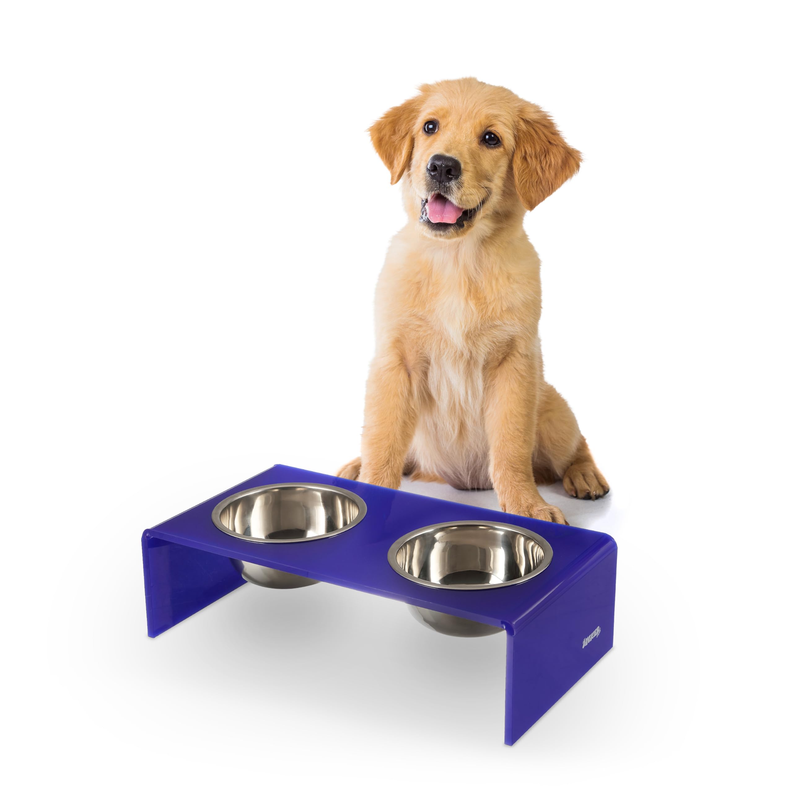 LICKER Acrylic Elevated Pet Feeder with Clear Stand