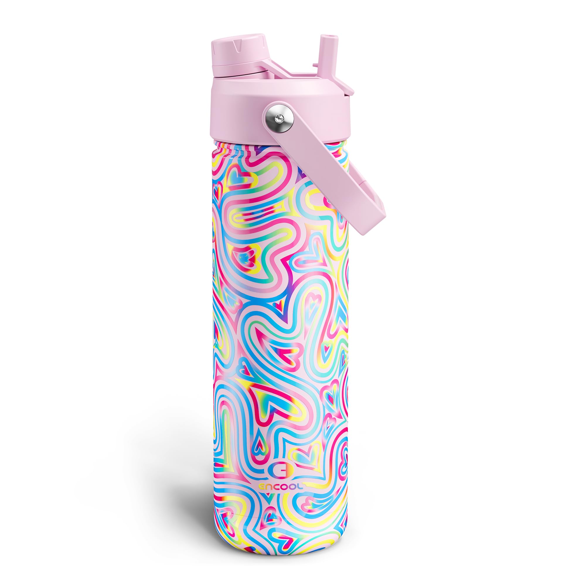 ENCOOL Insulated Dog Water Bottle with Built-In Straw