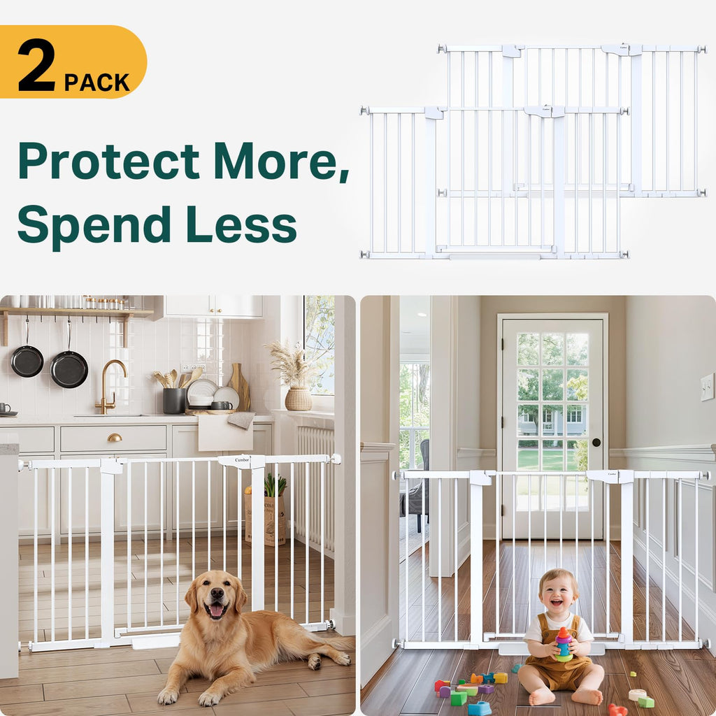 Cumbor 4-Pack Extra-Tall Auto-Close Dog Gates