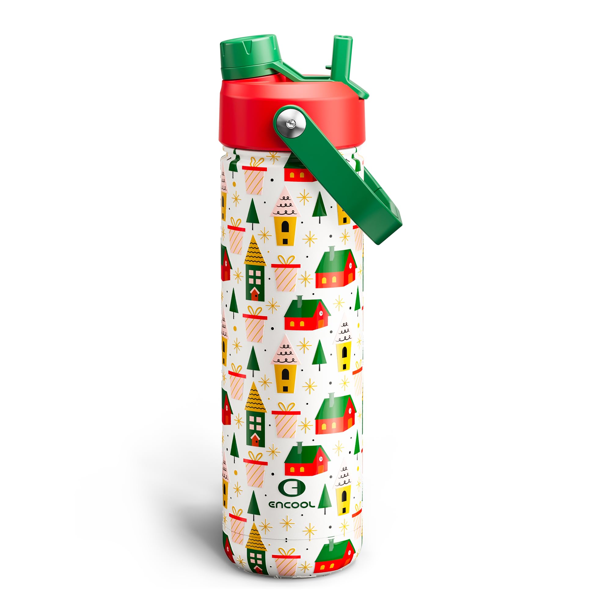 ENCOOL Insulated Dog Water Bottle with Built-In Straw