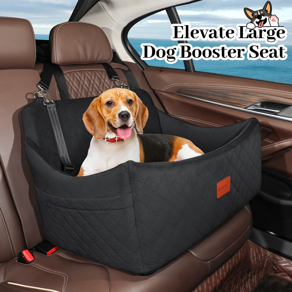 Wooaidagg Memory Foam Dog Car Seat for Dogs Up to 55 lb