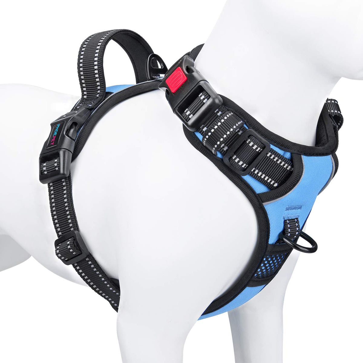 PHOEPET Reflective No-Pull Dog Harness with ID Pocket