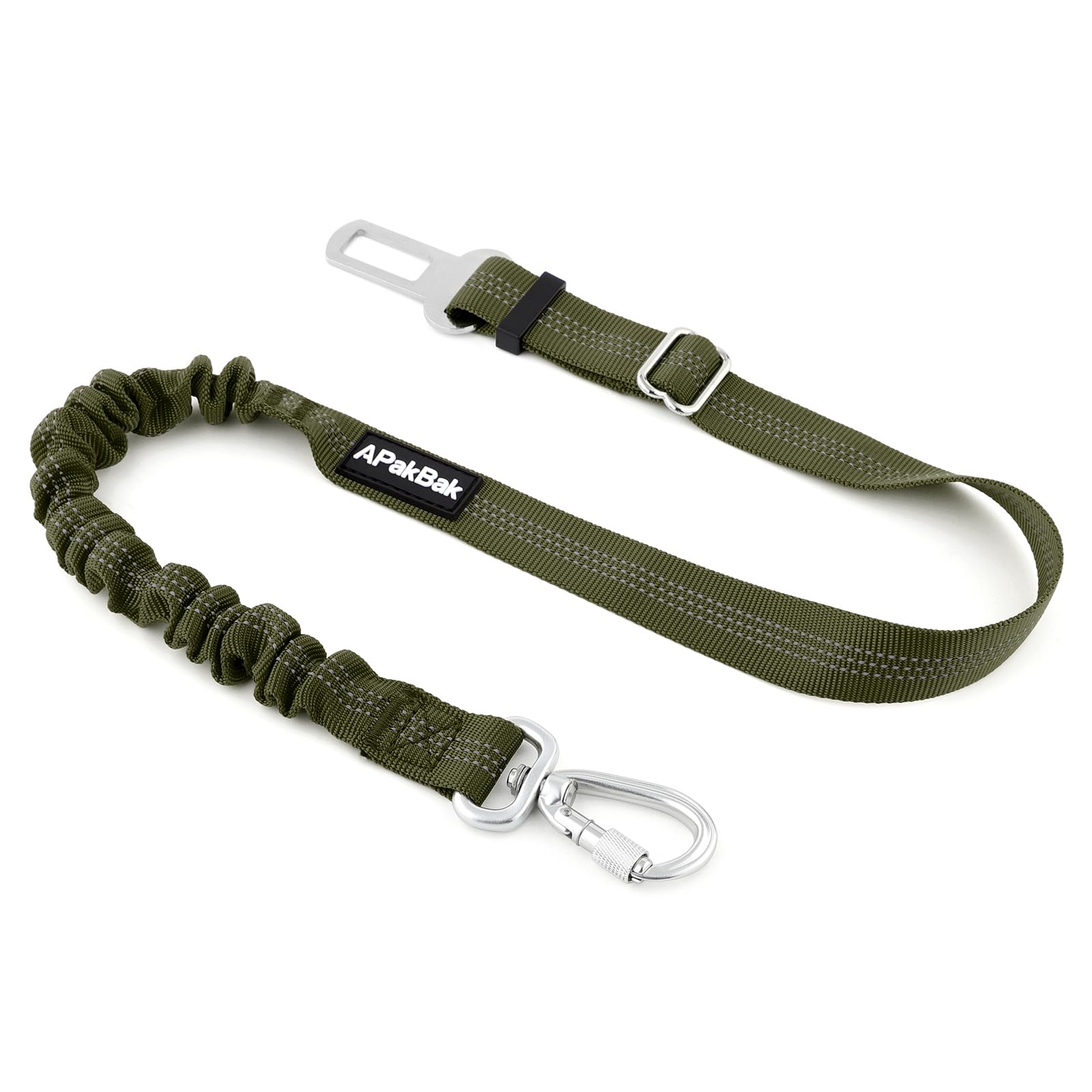 APakBak Adjustable Dog Car Seat Belt with Reflective Strap