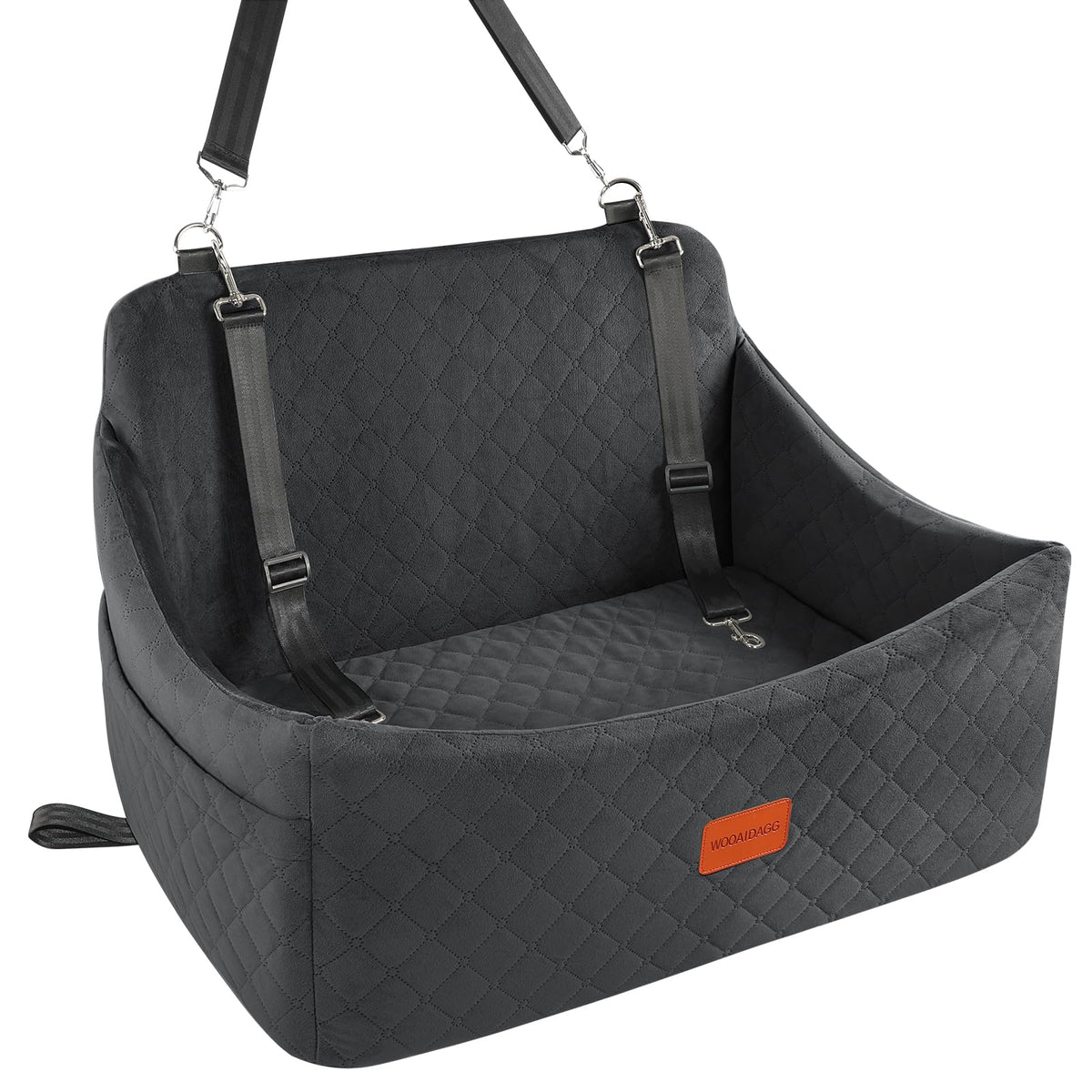 Wooaidagg Memory Foam Dog Car Seat for Dogs Up to 55 lb