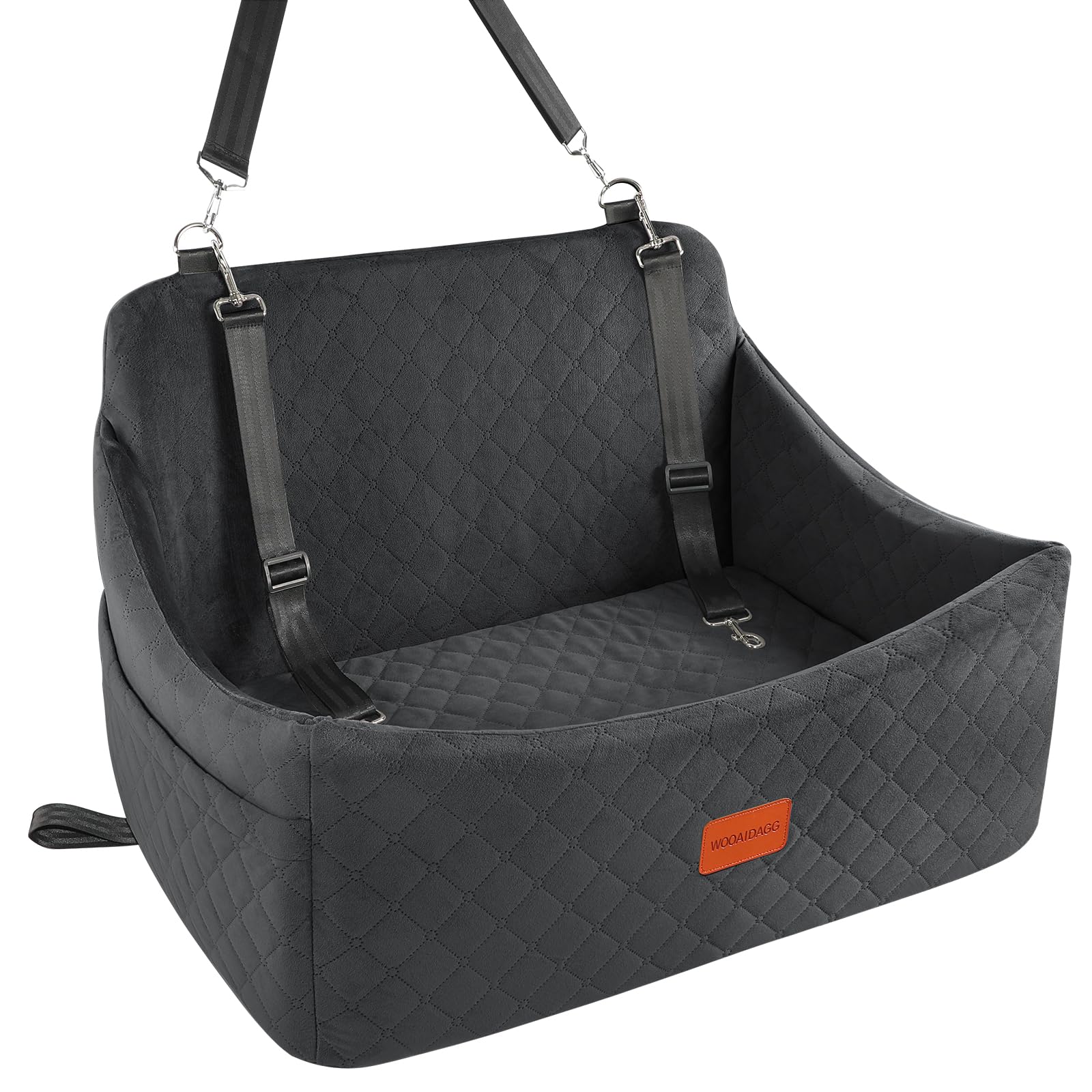 Wooaidagg Memory Foam Dog Car Seat for Dogs Up to 55 lb
