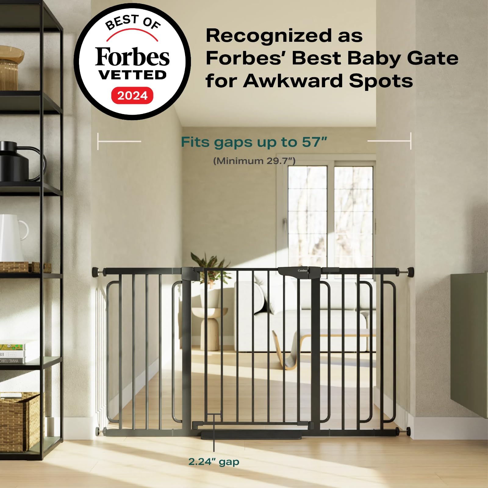 Cumbor Auto-Close Pressure-Mounted Dog Safety Gate