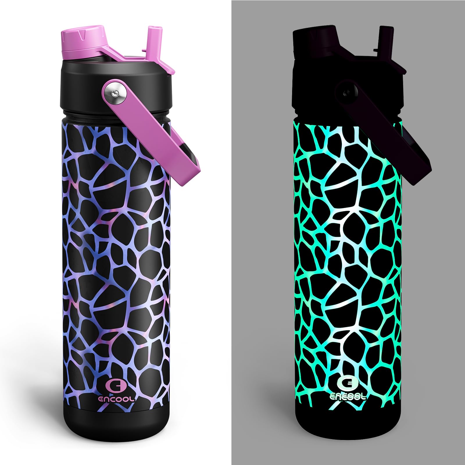 ENCOOL Insulated Dog Water Bottle with Built-In Straw