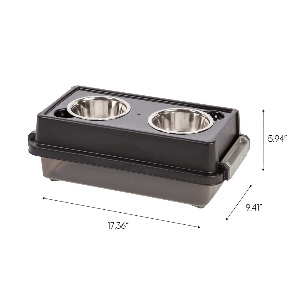 IRIS USA 2-in-1 Elevated Dog Bowls with Food Storage