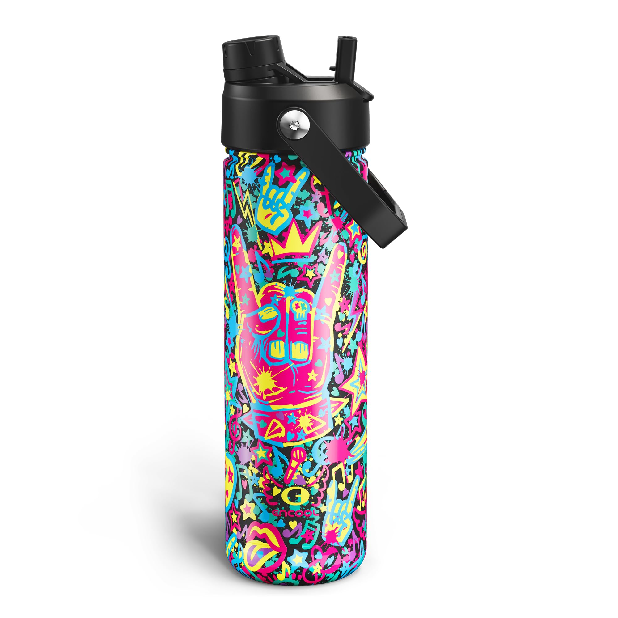 ENCOOL Insulated Dog Water Bottle with Built-In Straw