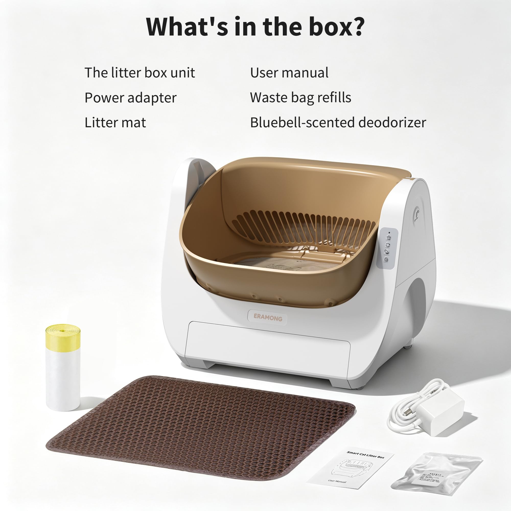 Washable Automatic Self-Cleaning Open-Top Cat Litter Box