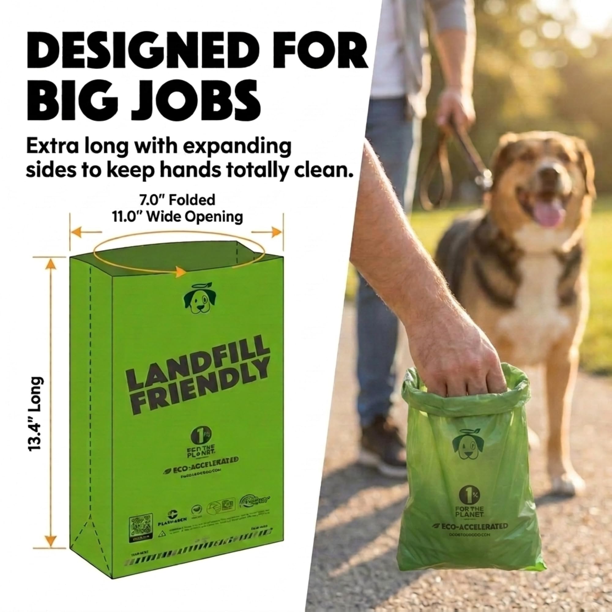 No-Handle Dog Waste Bags for Clean and Easy Pickup