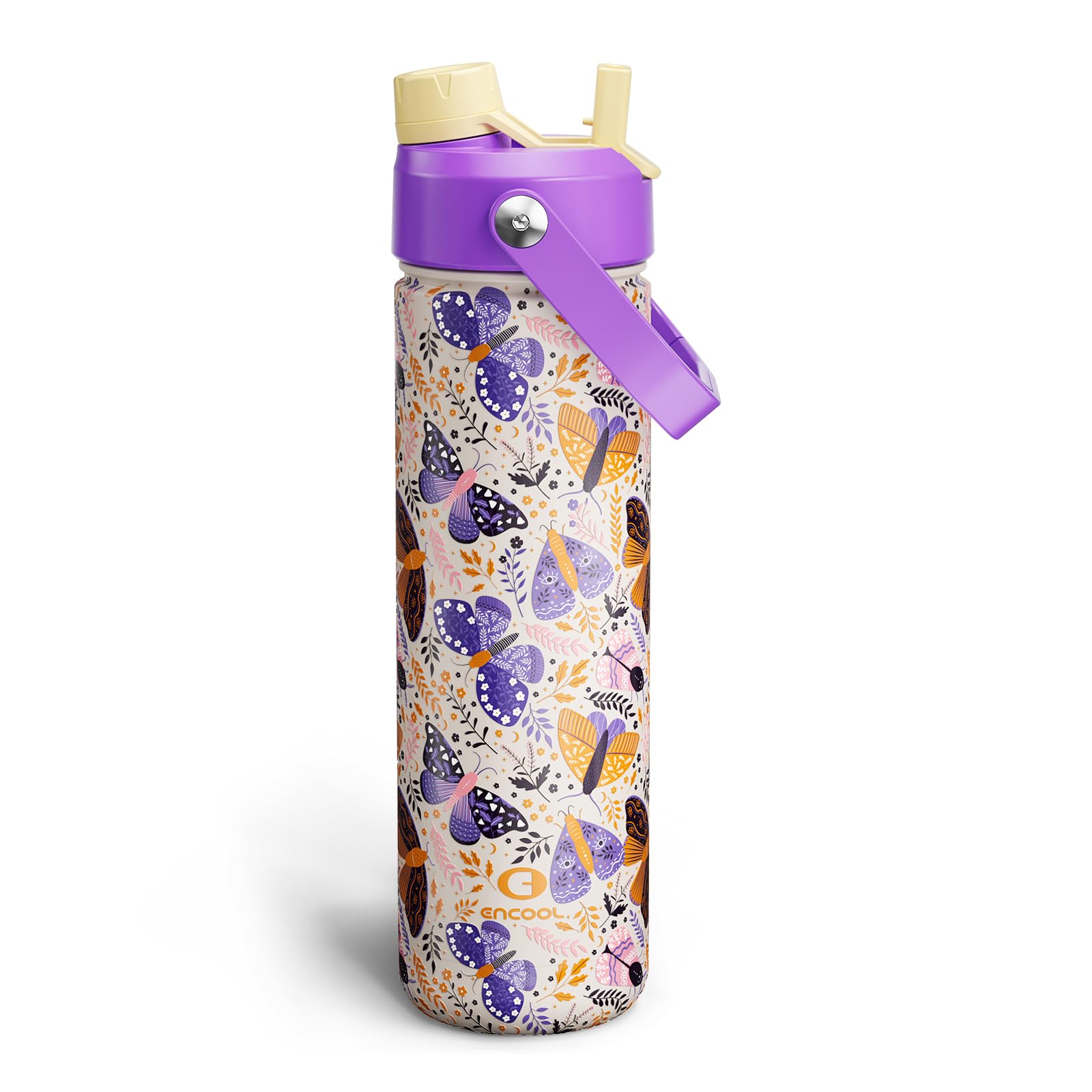 ENCOOL Insulated Dog Water Bottle with Built-In Straw