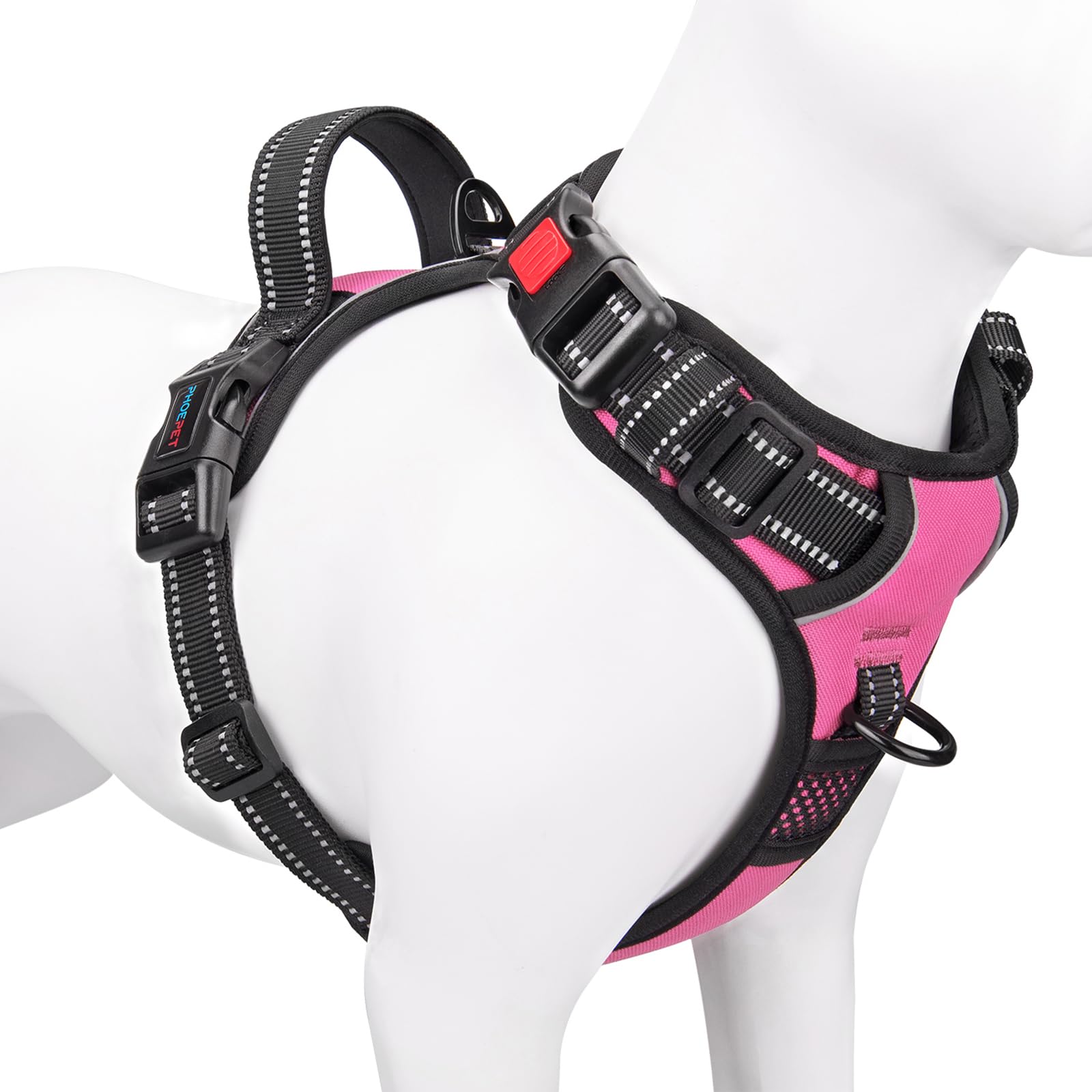 PHOEPET Reflective No-Pull Dog Harness with ID Pocket