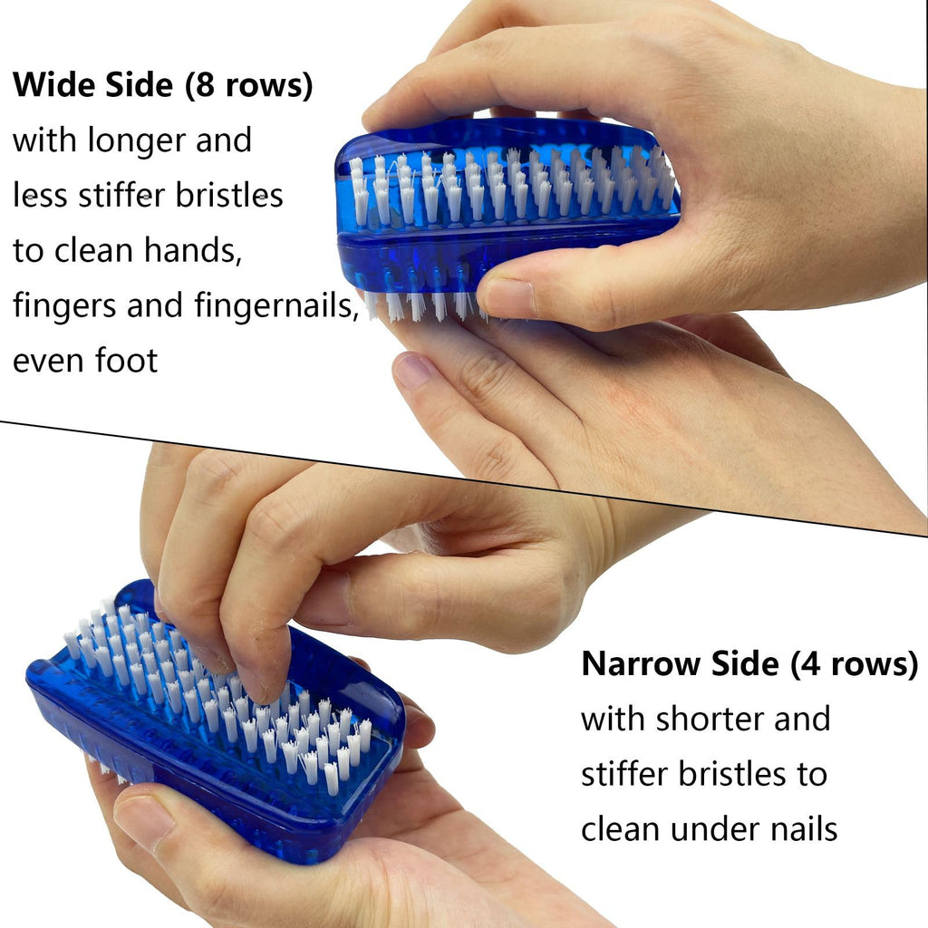 GKETN Double-Sided Nylon Nail Cleaning Brushes, 2-Pack
