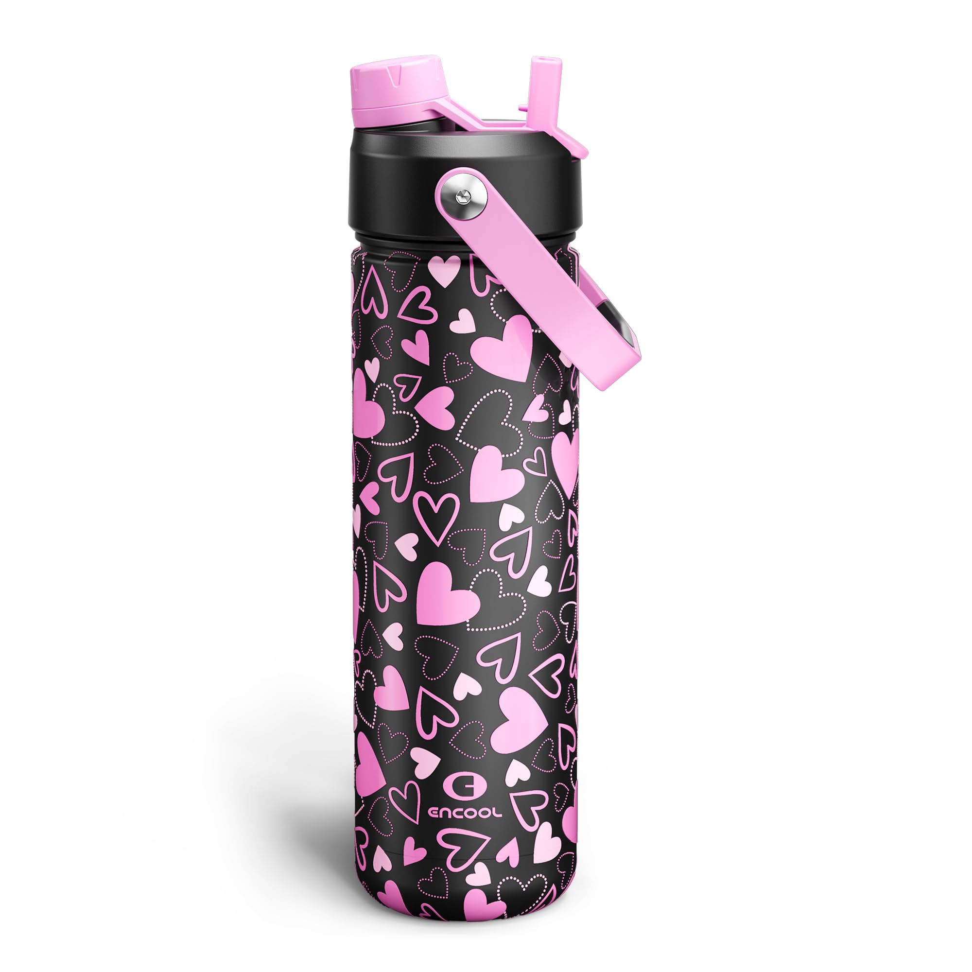 ENCOOL Insulated Dog Water Bottle with Built-In Straw