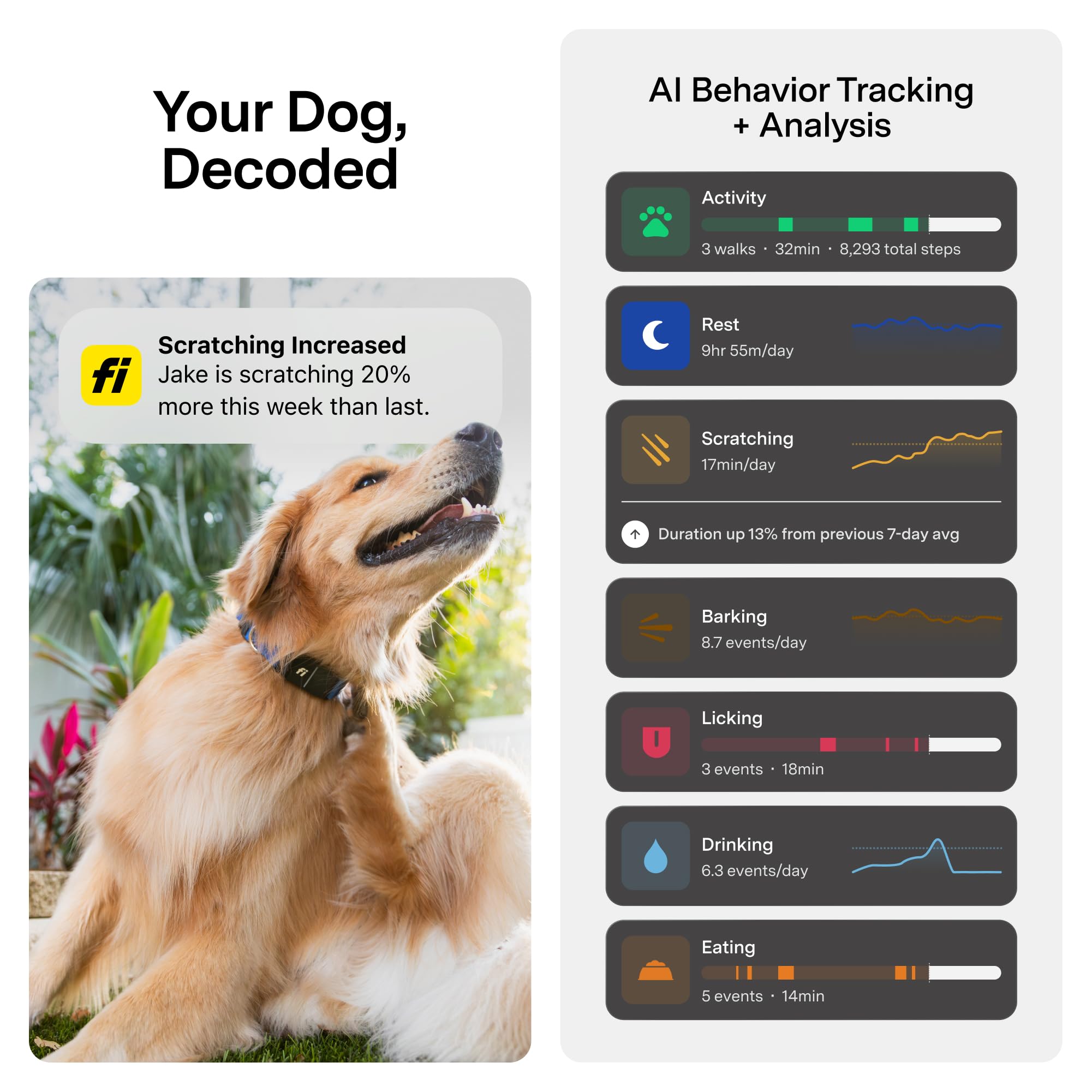 Fi Series 3+ GPS Smart Dog Collar with Health Monitoring