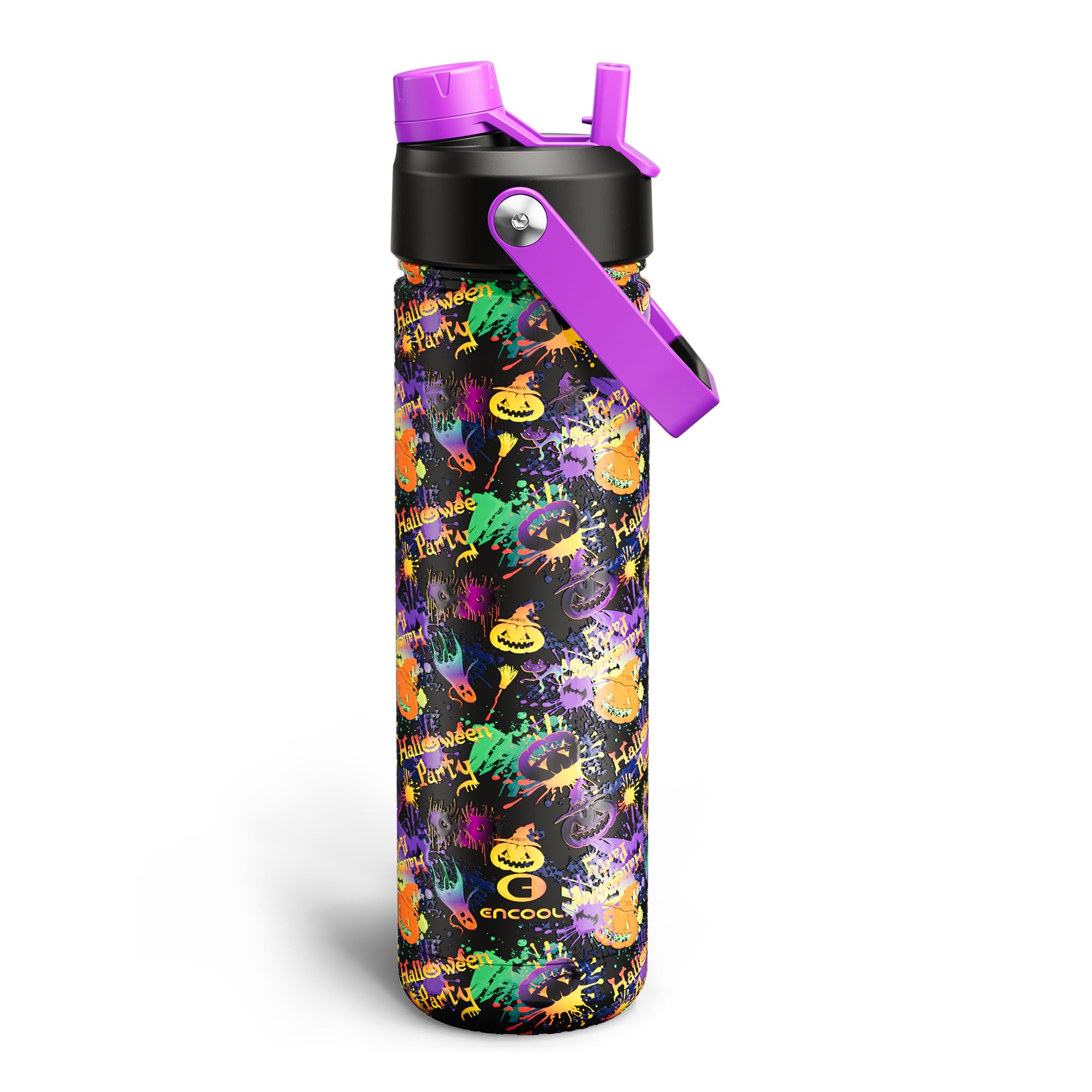 ENCOOL Insulated Dog Water Bottle with Built-In Straw