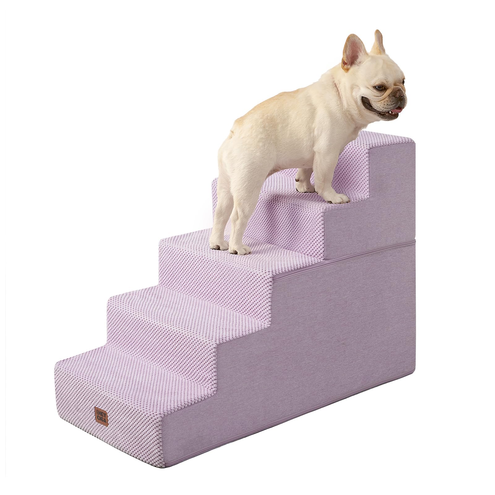 EHEYCIGA Extra-Wide Pet Stairs for Beds and Couches