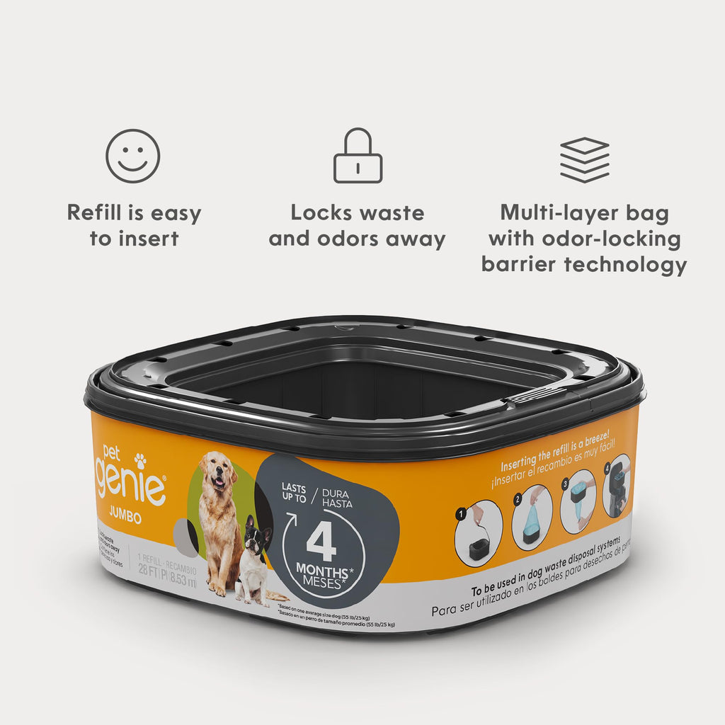 Pet Genie Leak-Proof Dog Waste Bag Refill Rolls